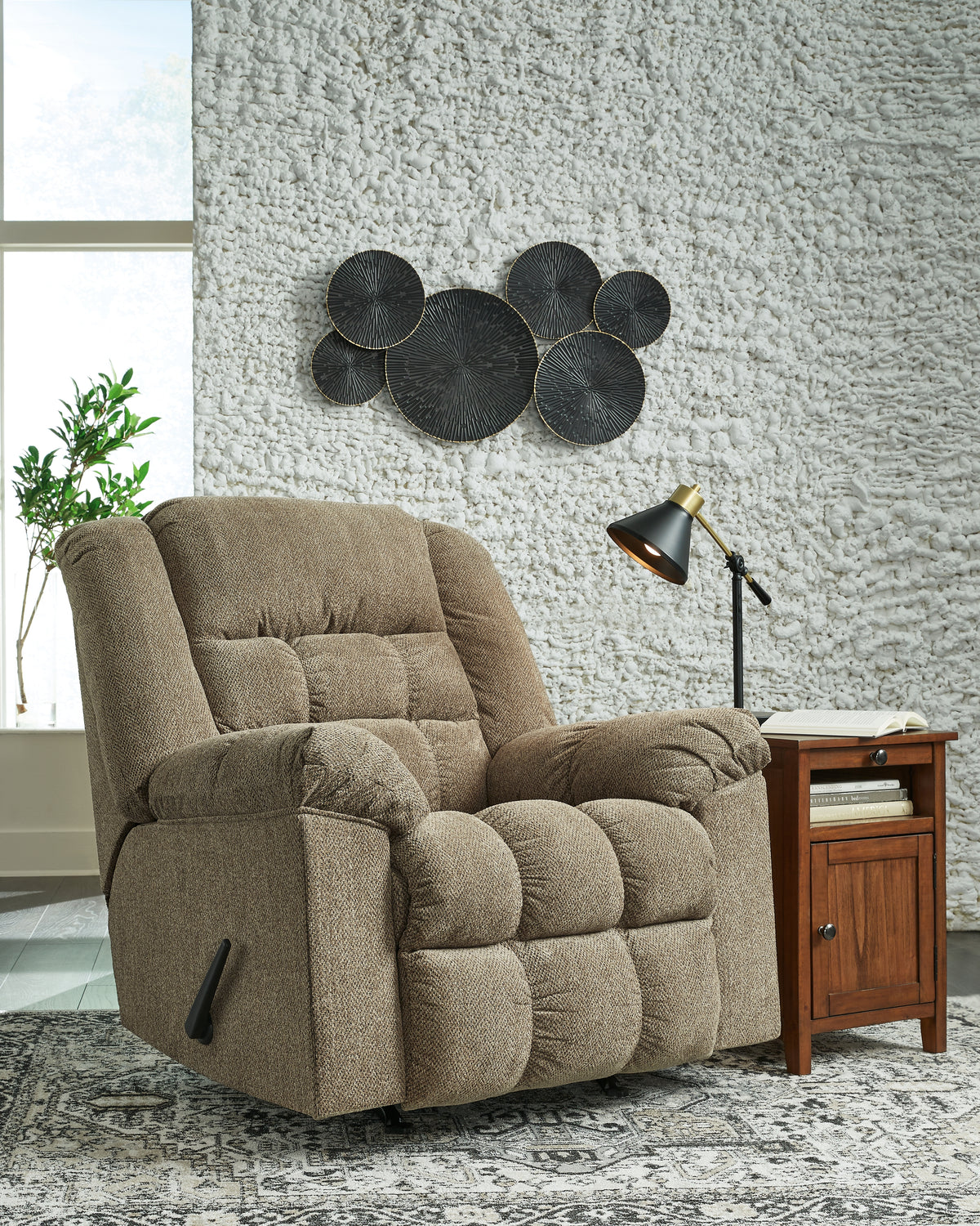 Sectionals for Less - Ashley Furniture - Kegler Living Room - Rocker Recliner / Briar - 4450525