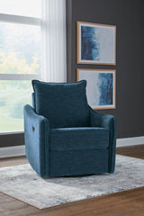 Sectionals for Less - Ashley Furniture - McBurg Living Room - Swivel Power Recliner / Navy - 4480128