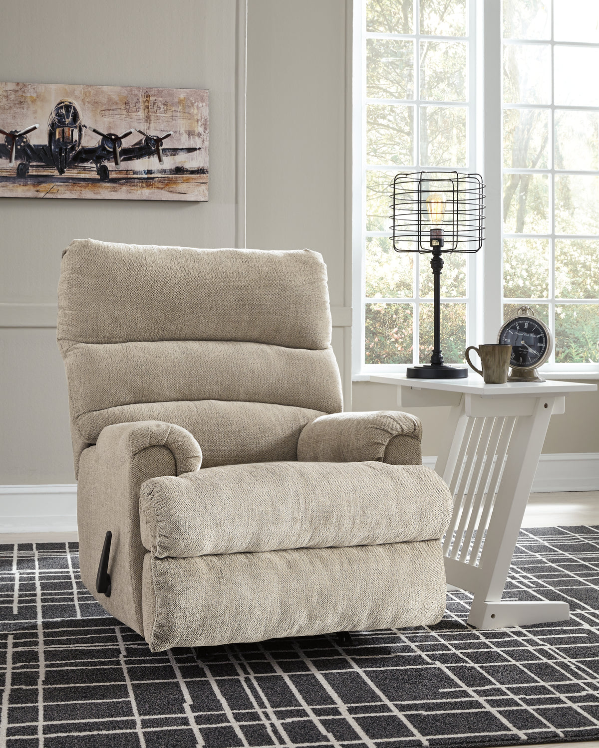 Sectionals for Less - Ashley Furniture - Man Fort Living Room - Rocker Recliner / Graphite - 4660525