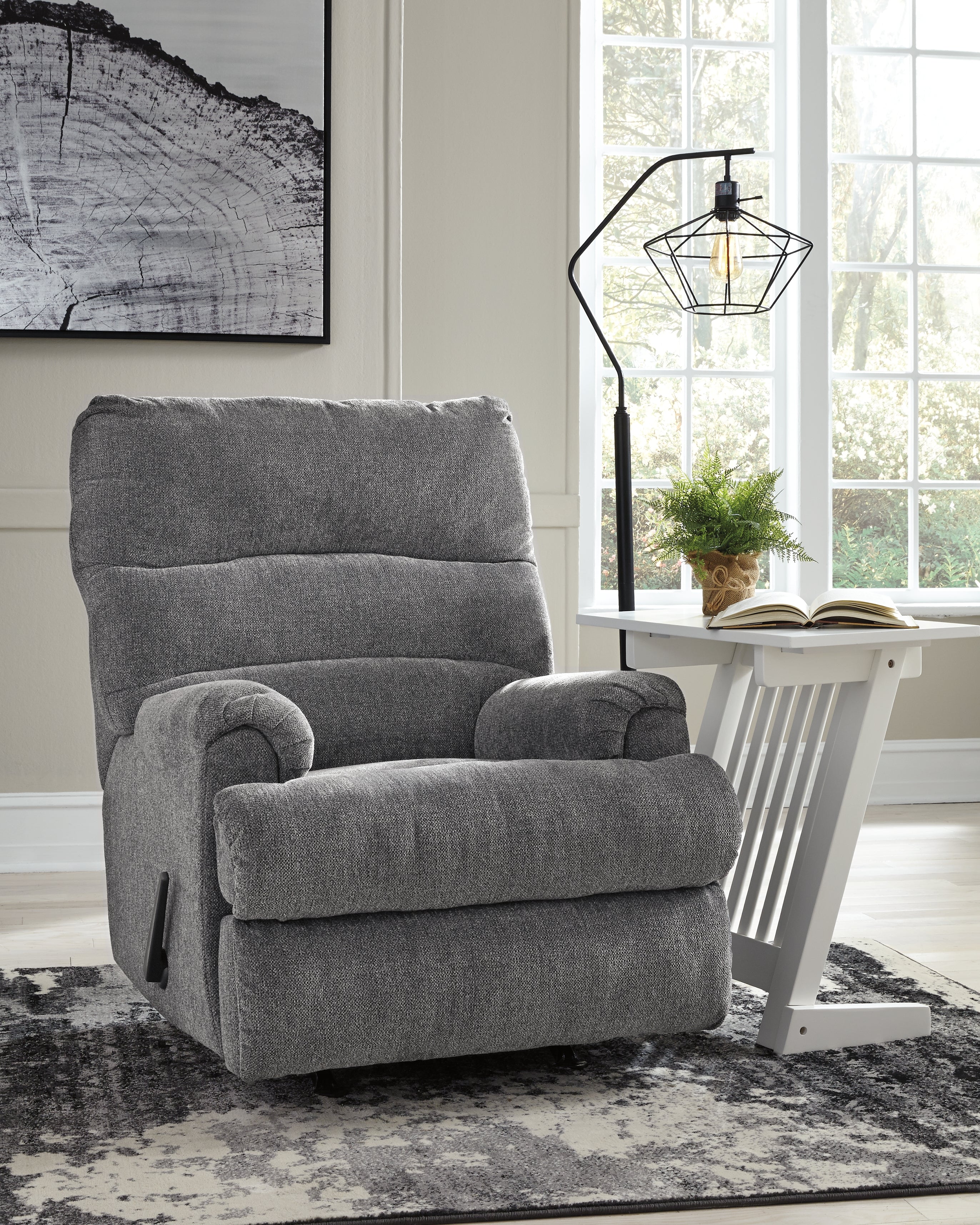 Sectionals for Less - Ashley Furniture - Man Fort Living Room - Rocker Recliner / Graphite - 4660525