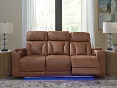 Sectionals for Less - Ashley Furniture - Clean-Slate Living Room - PWR REC Loveseat/CON/ADJ HDRST / Caramel - PC5010118