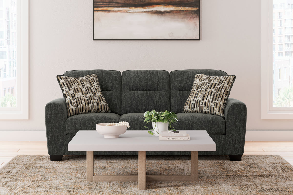 Sectionals for Less - Ashley Furniture - Lonoke Living Room - Chair and a Half / Gunmetal - 5050423