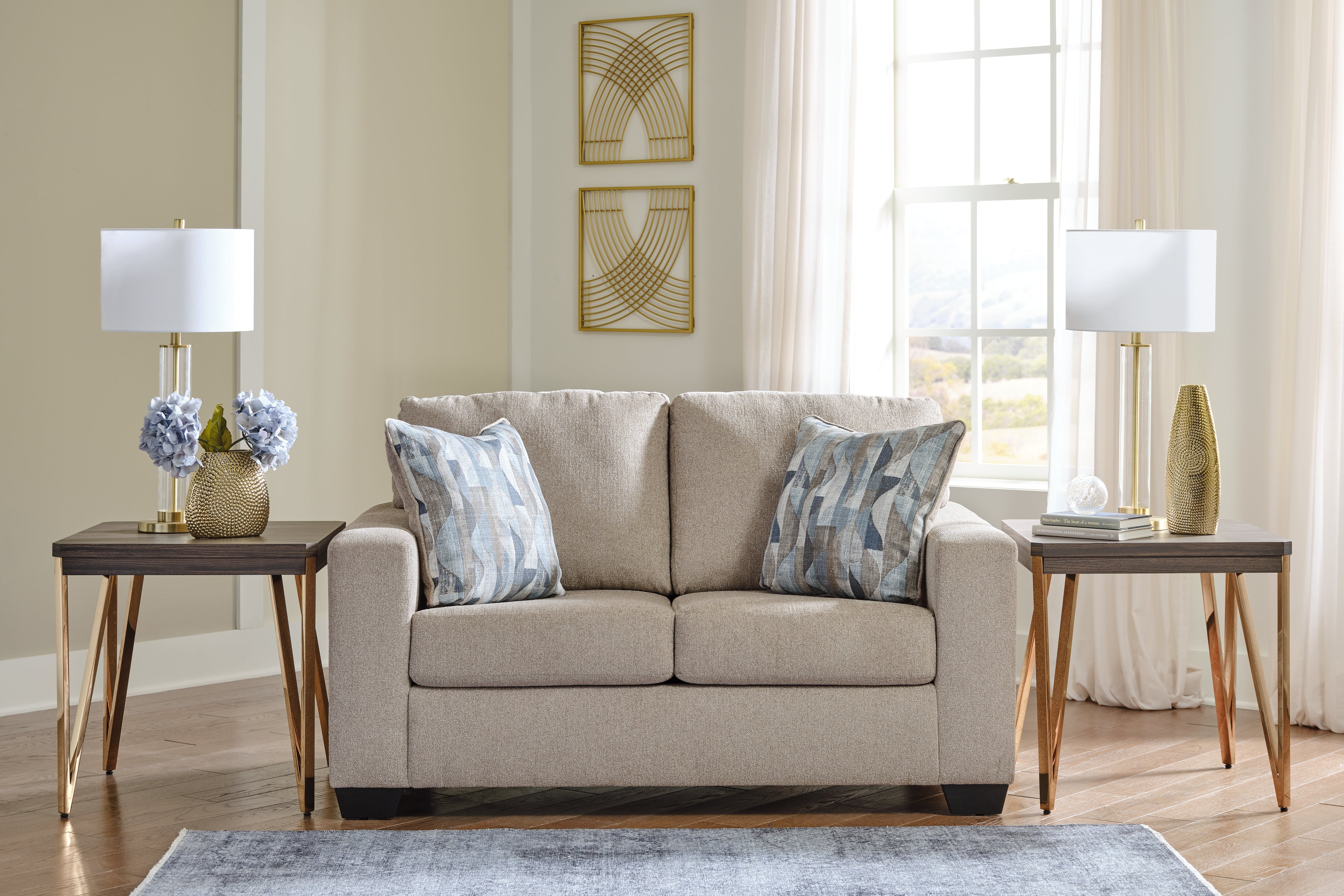 Sectionals for Less - Ashley Furniture - Deltona Living Room - Loveseat / Parchment - 5120435