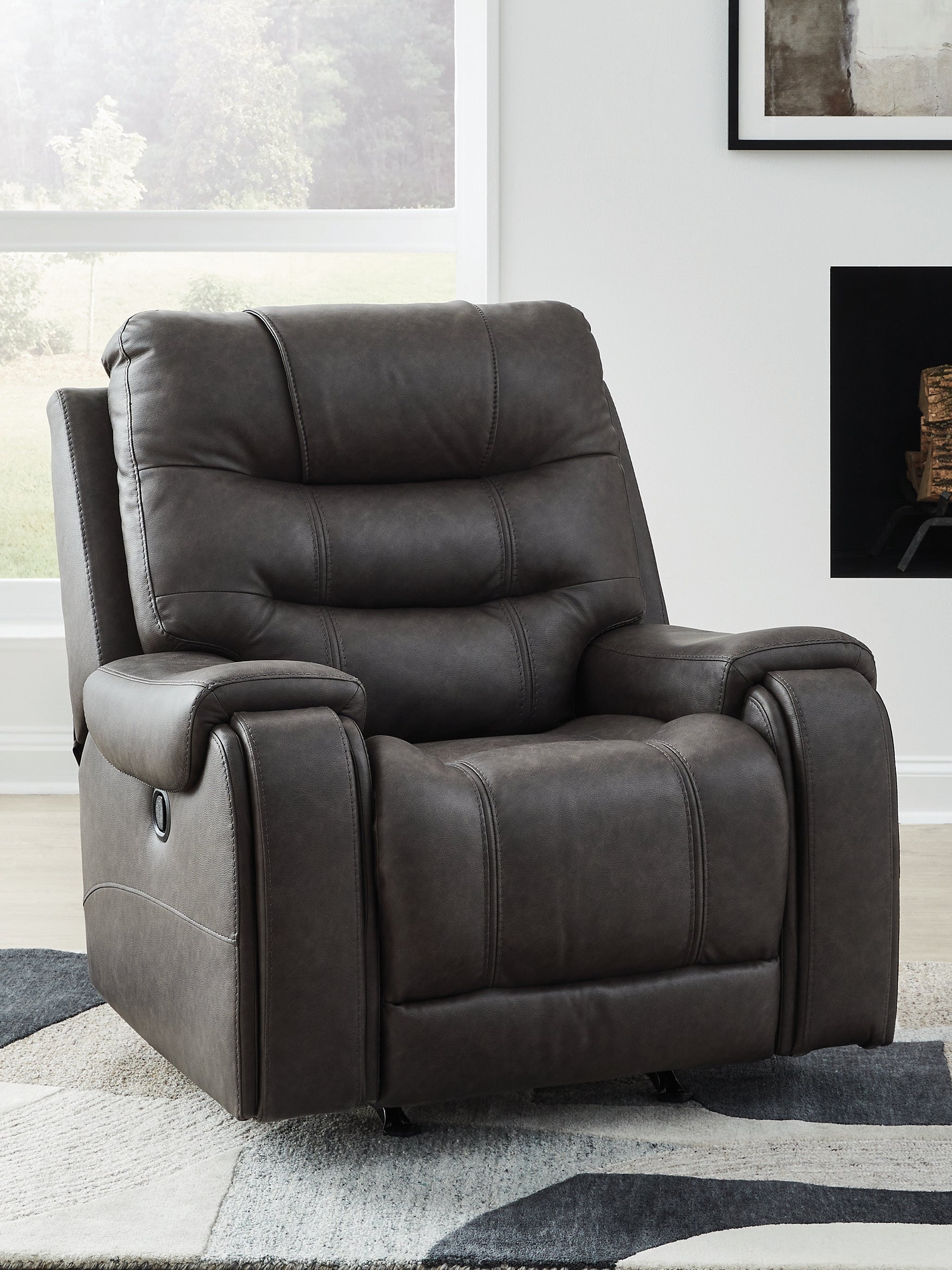 Sectionals for Less - Ashley Furniture - Femley Living Room - Rocker Recliner / Smoke - PC5330625