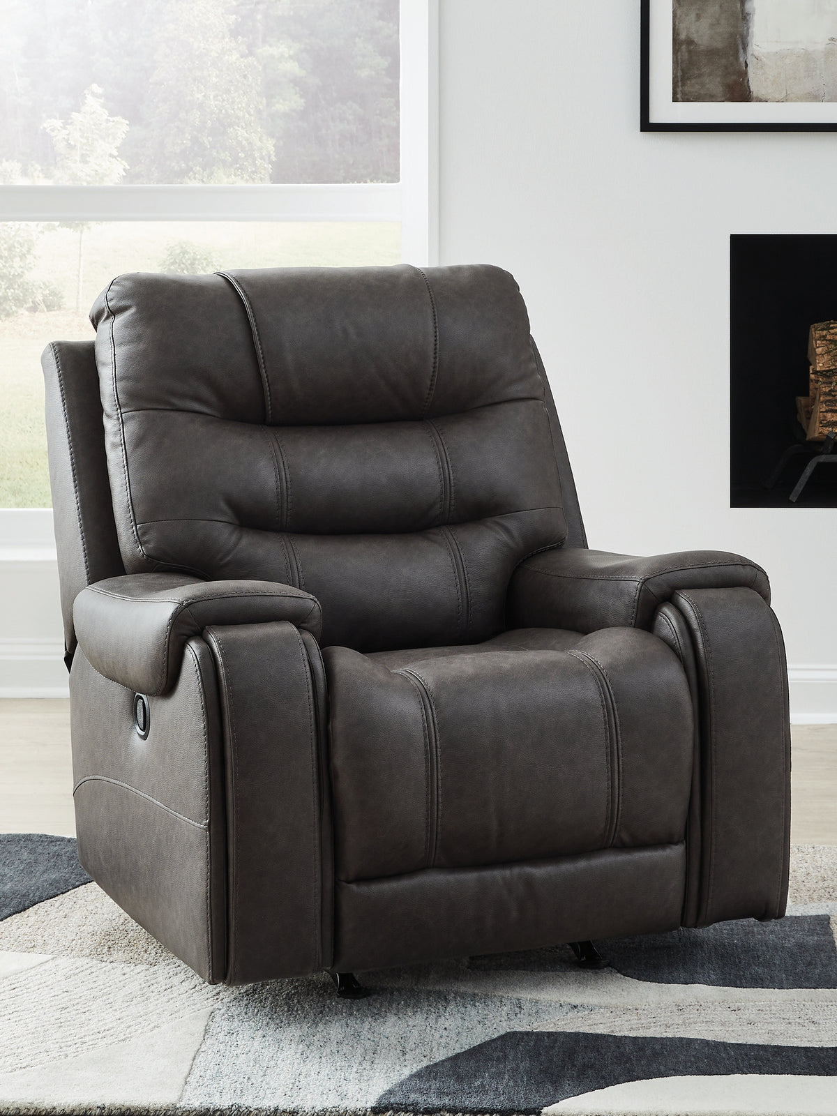 Sectionals for Less - Ashley Furniture - Femley Living Room - Rocker Recliner / Smoke - PC5330625
