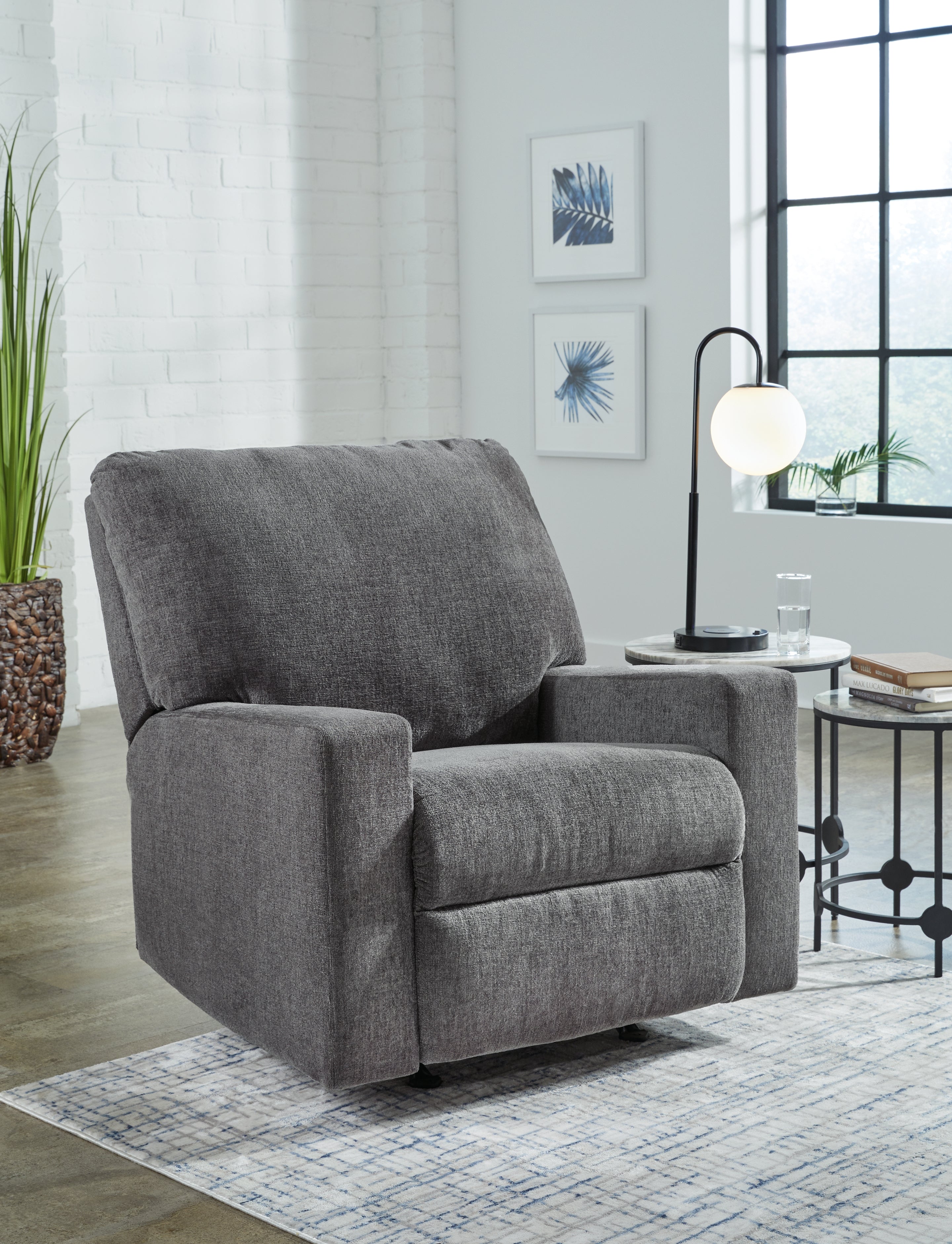 Sectionals for Less - Ashley Furniture - Rannis Living Room - Rocker Recliner / Pewter - 5360225