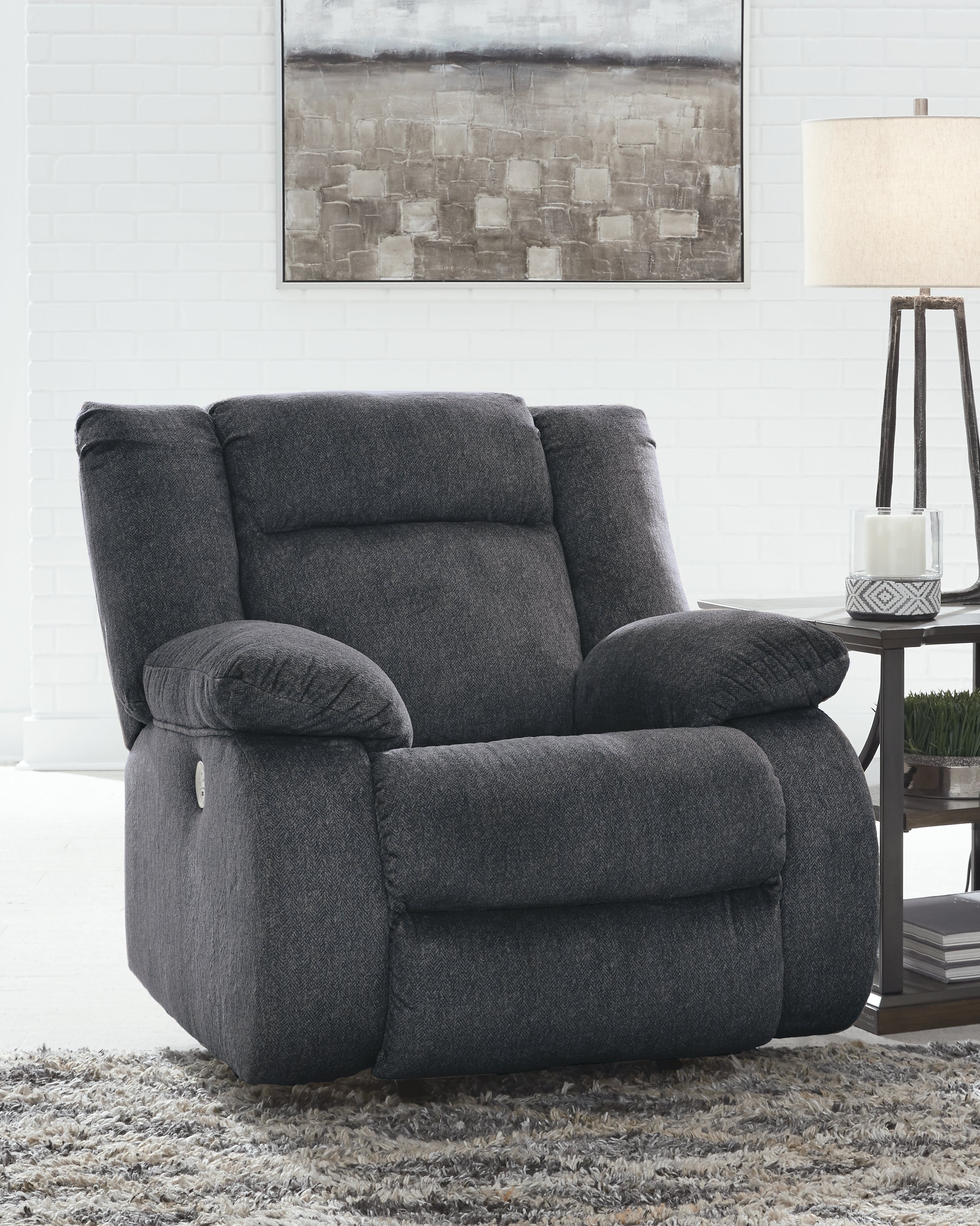 Sectionals for Less - Ashley Furniture - Burkner Living Room - Power Rocker Recliner / Marine - 5380498