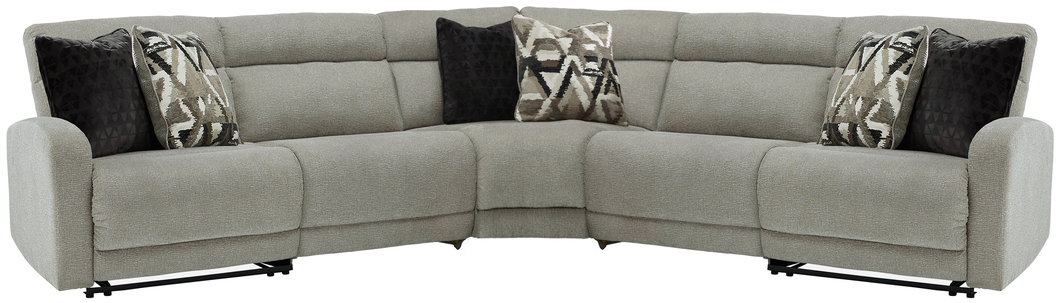 Sectionals for Less - Ashley Furniture - Colleyville Sectional - 5-Piece Power Reclining Sectional / Stone - 54405S6
