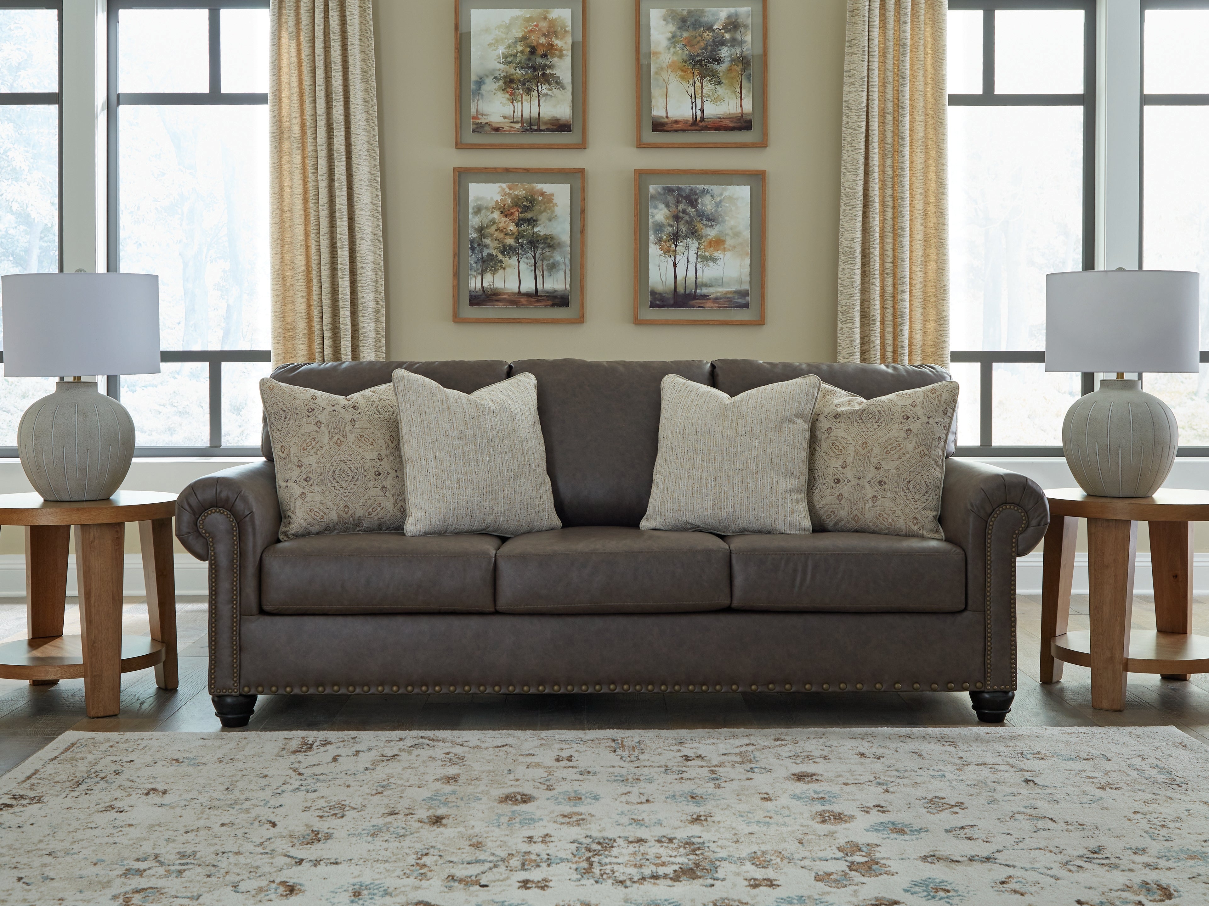Sectionals for Less - Ashley Furniture - Roxmere Living Room - Sofa / Umber - 5550338