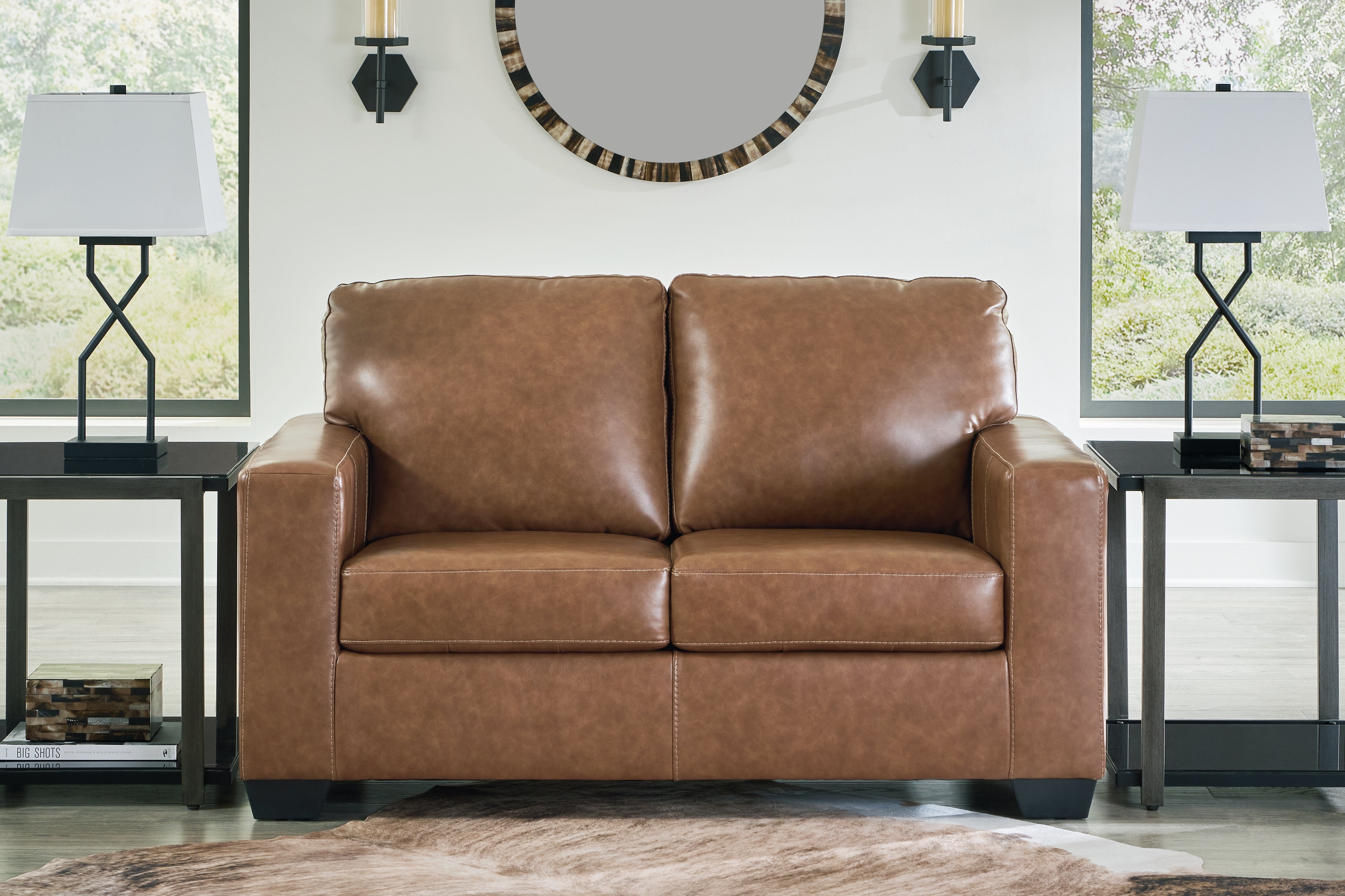 Sectionals for Less - Ashley Furniture - Bolsena Living Room - Loveseat / Caramel - 5560335