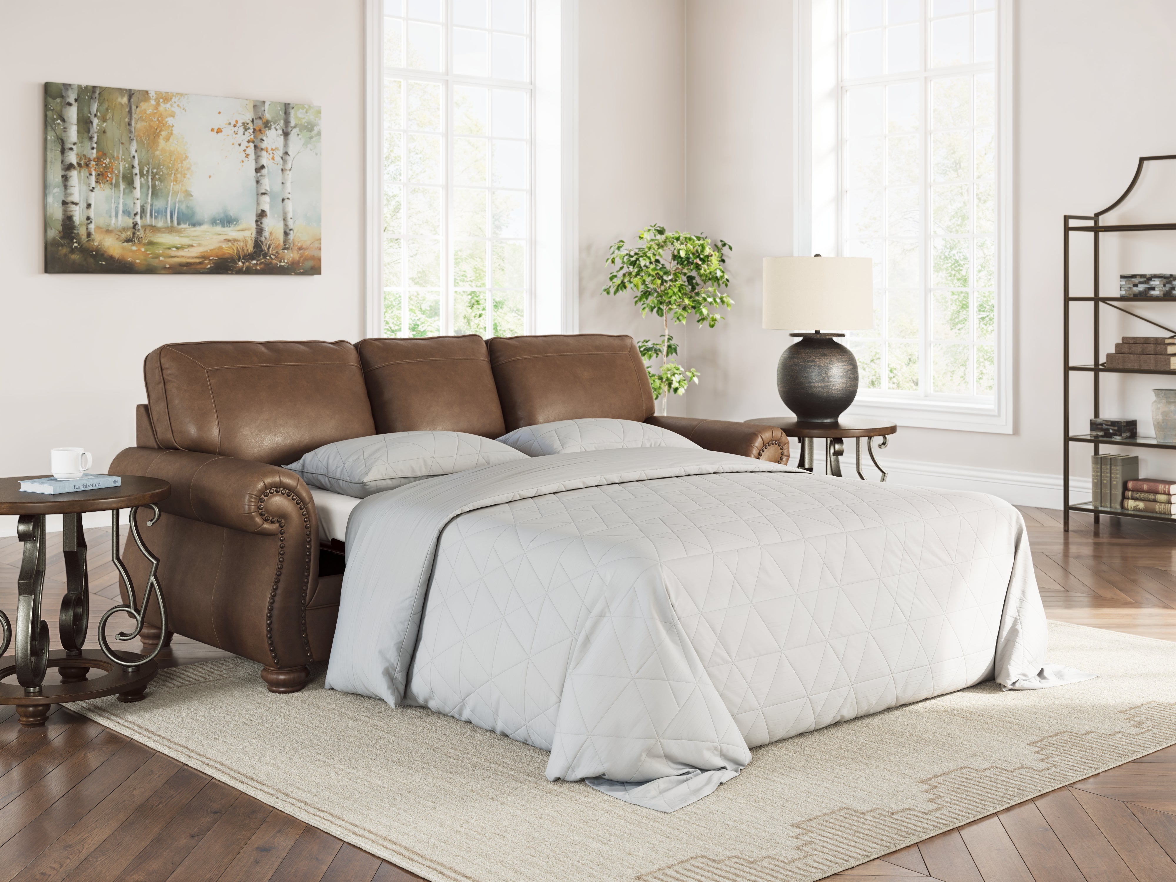Sectionals for Less - Ashley Furniture - Chasemore Living Room - Queen Sofa Sleeper / Earth - PC5590239