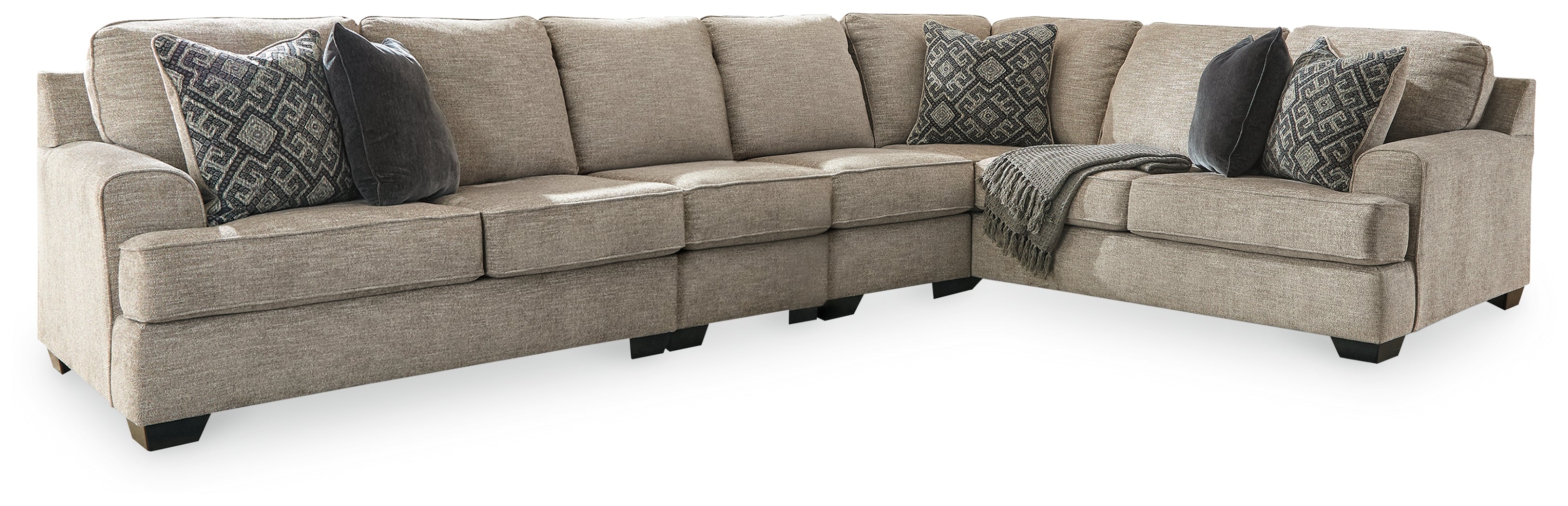 Sectionals for Less - Ashley Furniture - Bovarian Sectional - RAF 4-Piece Sectional / Stone - 56103S5
