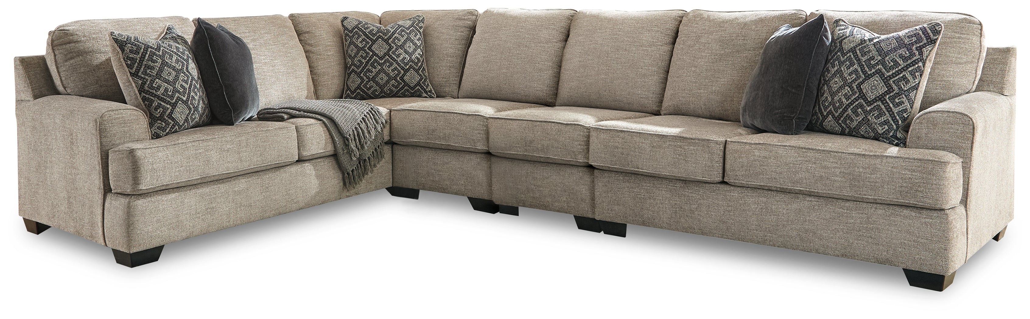 Sectionals for Less - Ashley Furniture - Bovarian Sectional - LAF 4-Piece Sectional / Stone - 56103S6