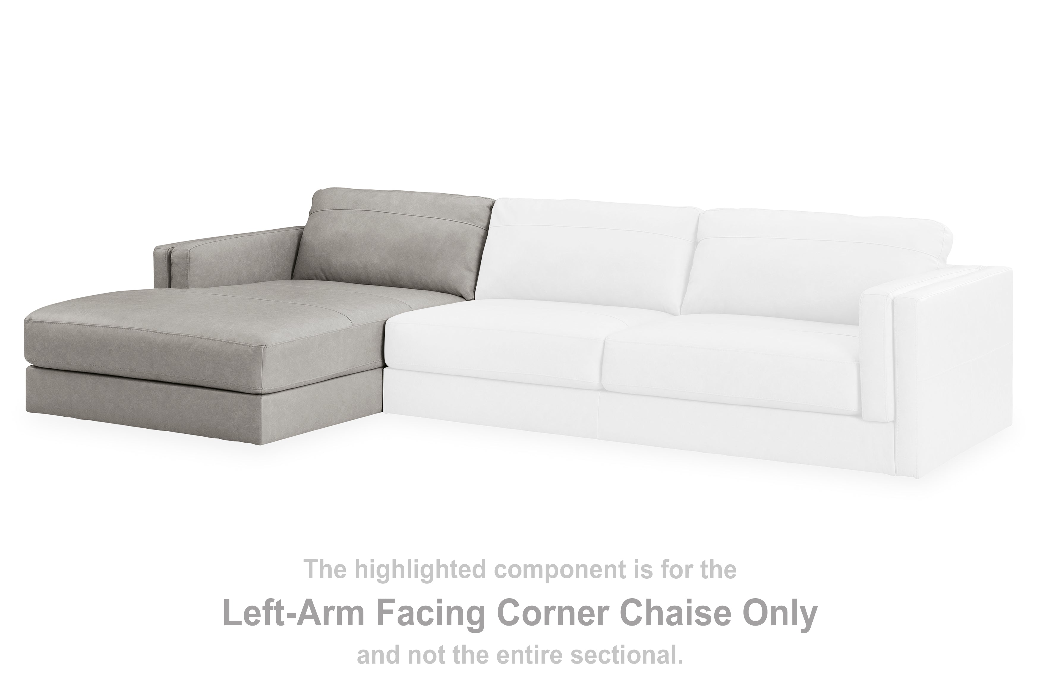 Sectionals for Less - Ashley Furniture - Amiata Sectional - LAF Corner Chaise / Glacier - 5740416