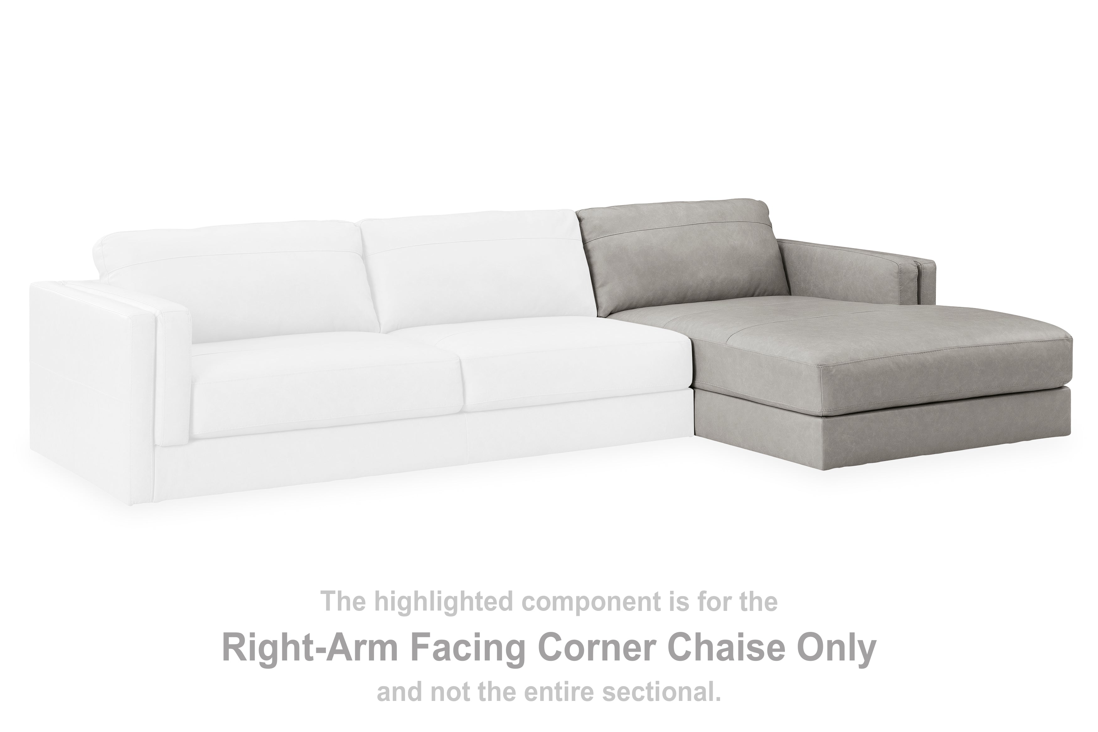 Sectionals for Less - Ashley Furniture - Amiata Sectional - RAF Corner Chaise / Glacier - 5740417