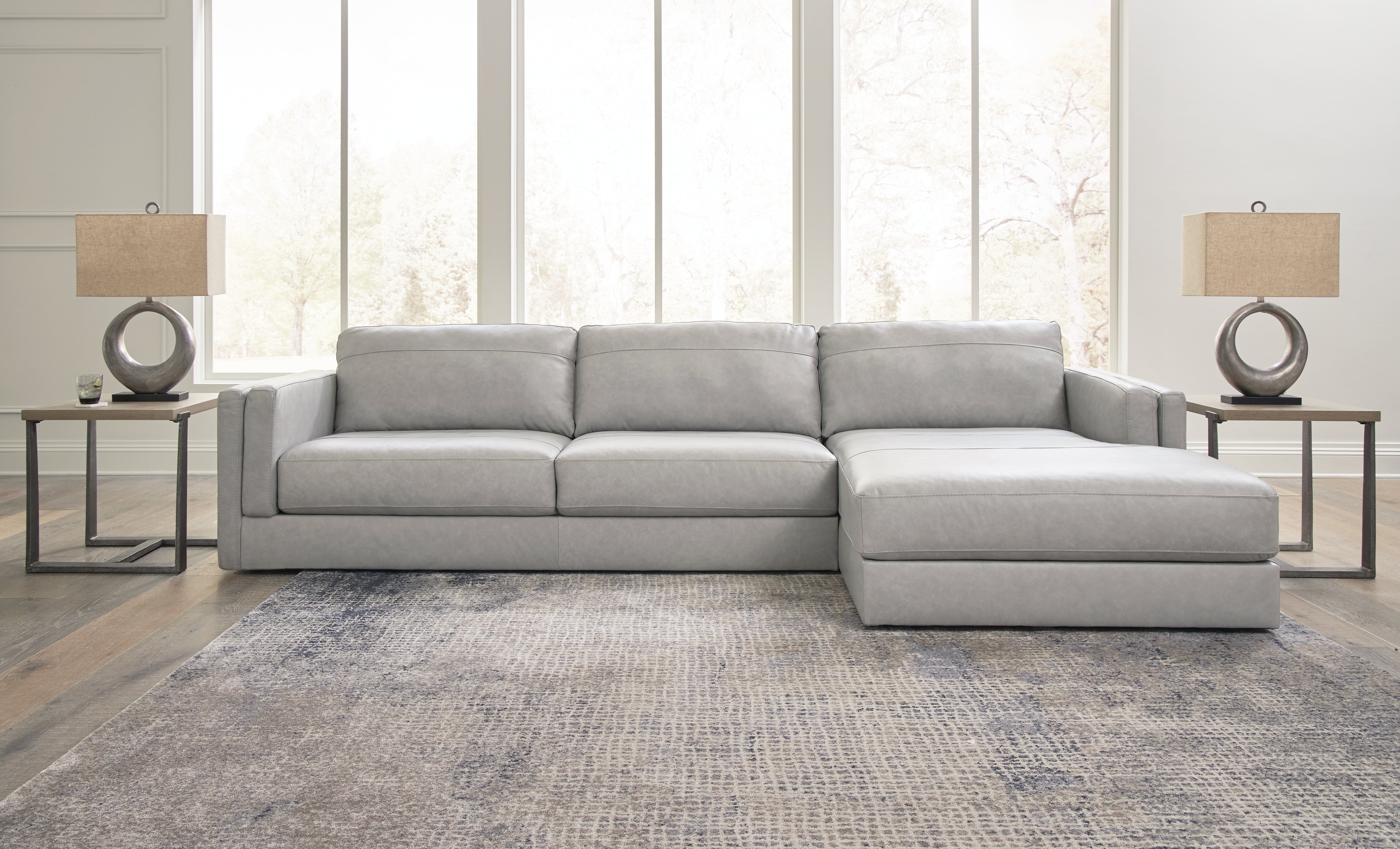 Sectionals for Less - Ashley Furniture - Amiata Sectional - LAF 2-Piece Sectional with Chaise / Glacier - 57404S2