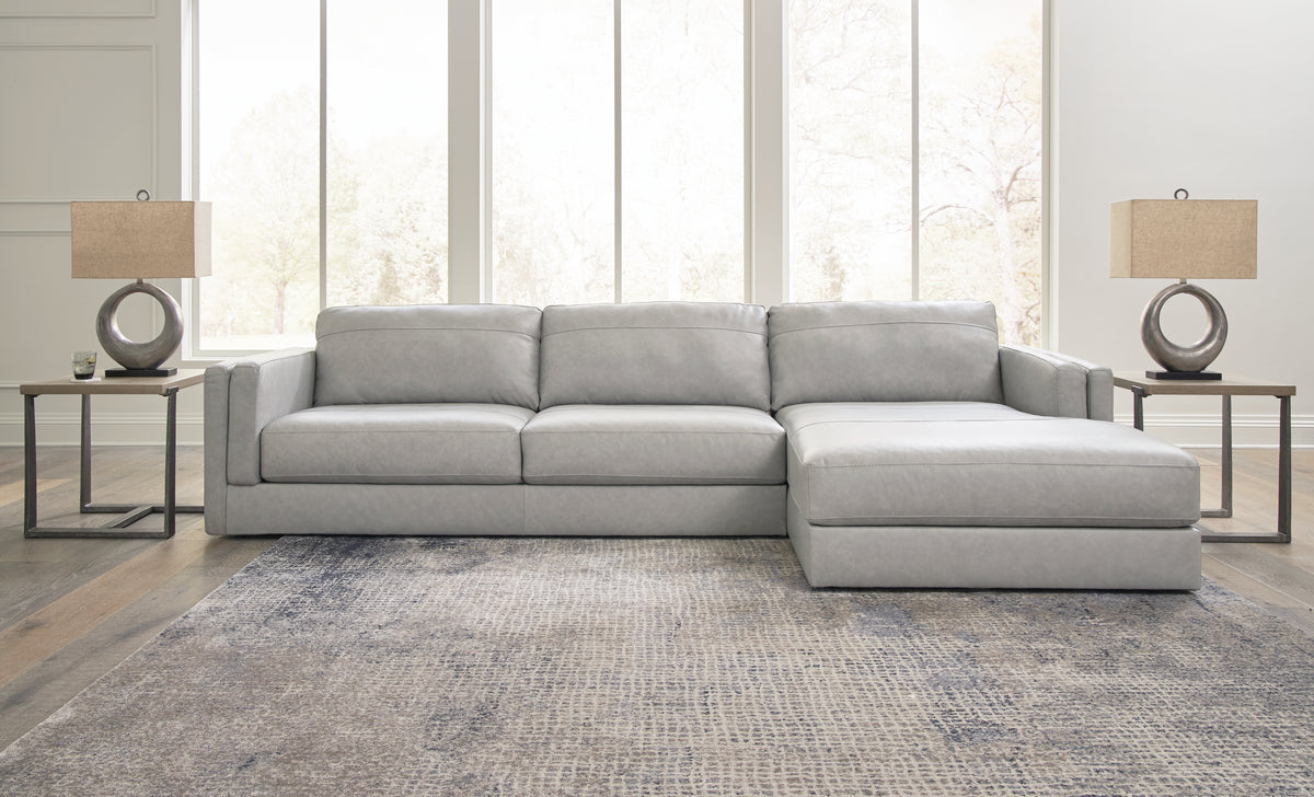 Sectionals for Less - Ashley Furniture - Amiata Sectional - LAF 2-Piece Sectional with Chaise / Glacier - 57404S2