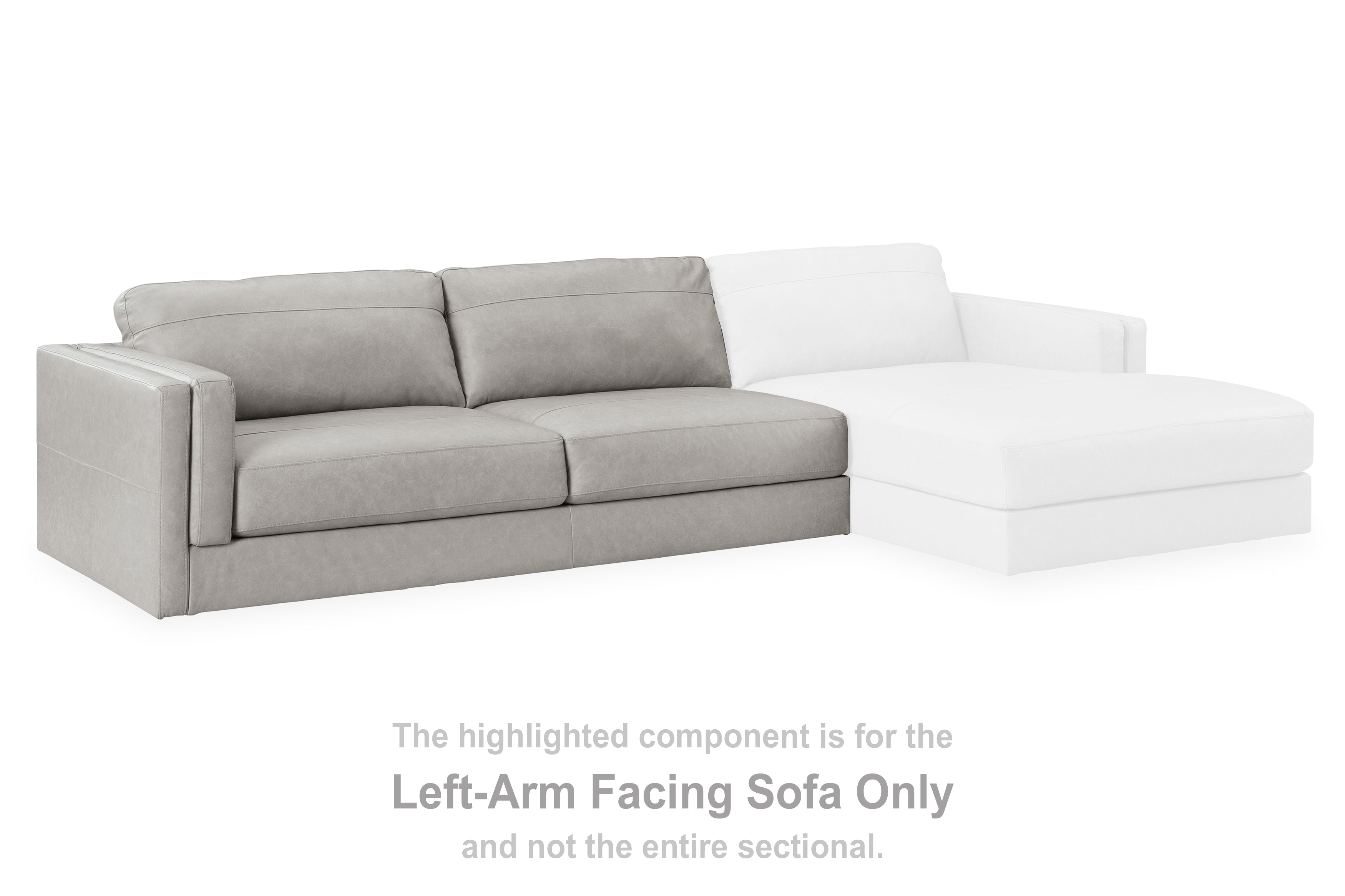 Sectionals for Less - Ashley Furniture - Amiata Sectional - LAF Sofa / Glacier - 5740466