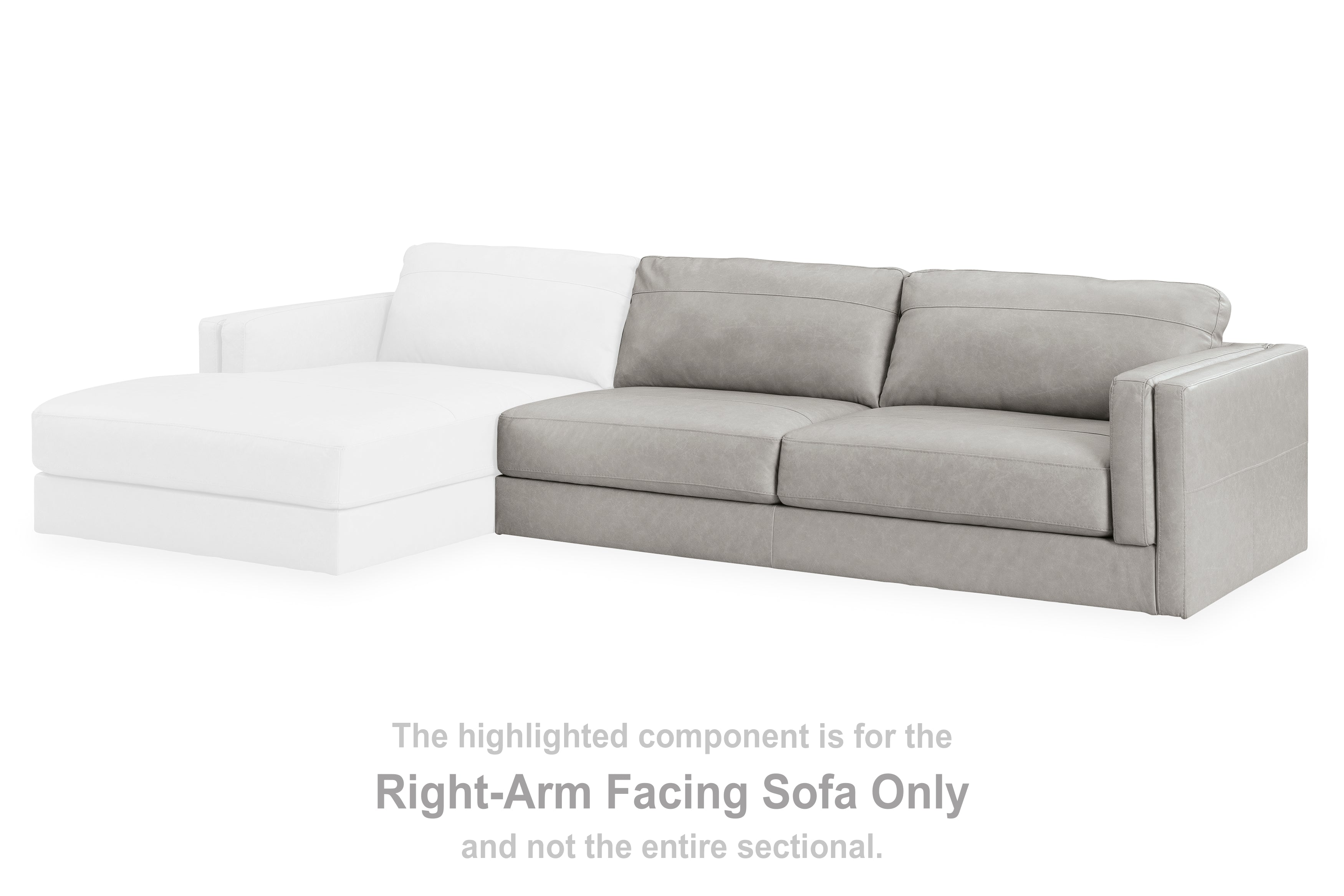 Sectionals for Less - Ashley Furniture - Amiata Sectional - RAF Sofa / Glacier - 5740467