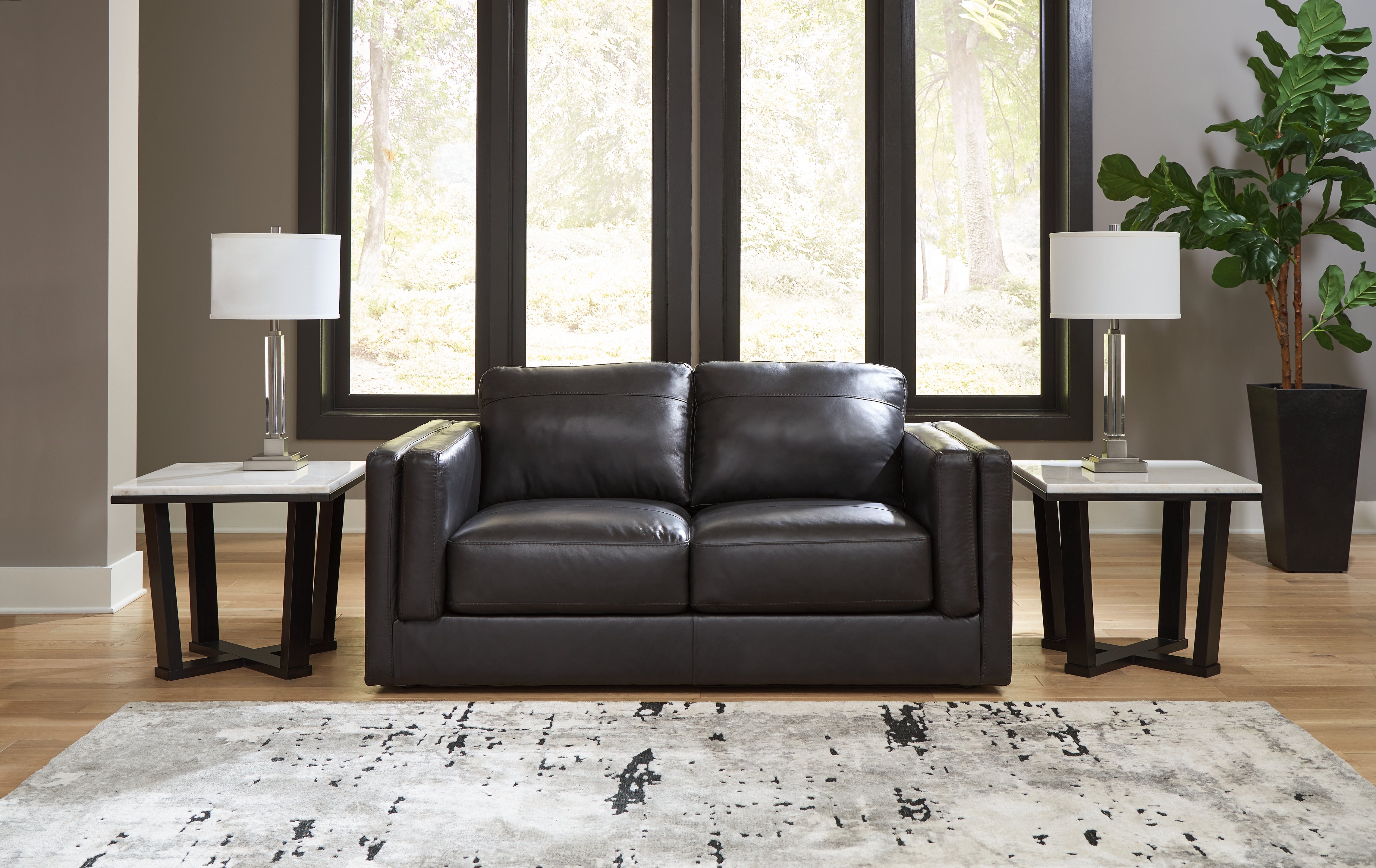Sectionals for Less - Ashley Furniture - Amiata Living Room - Loveseat / Onyx - 5740535