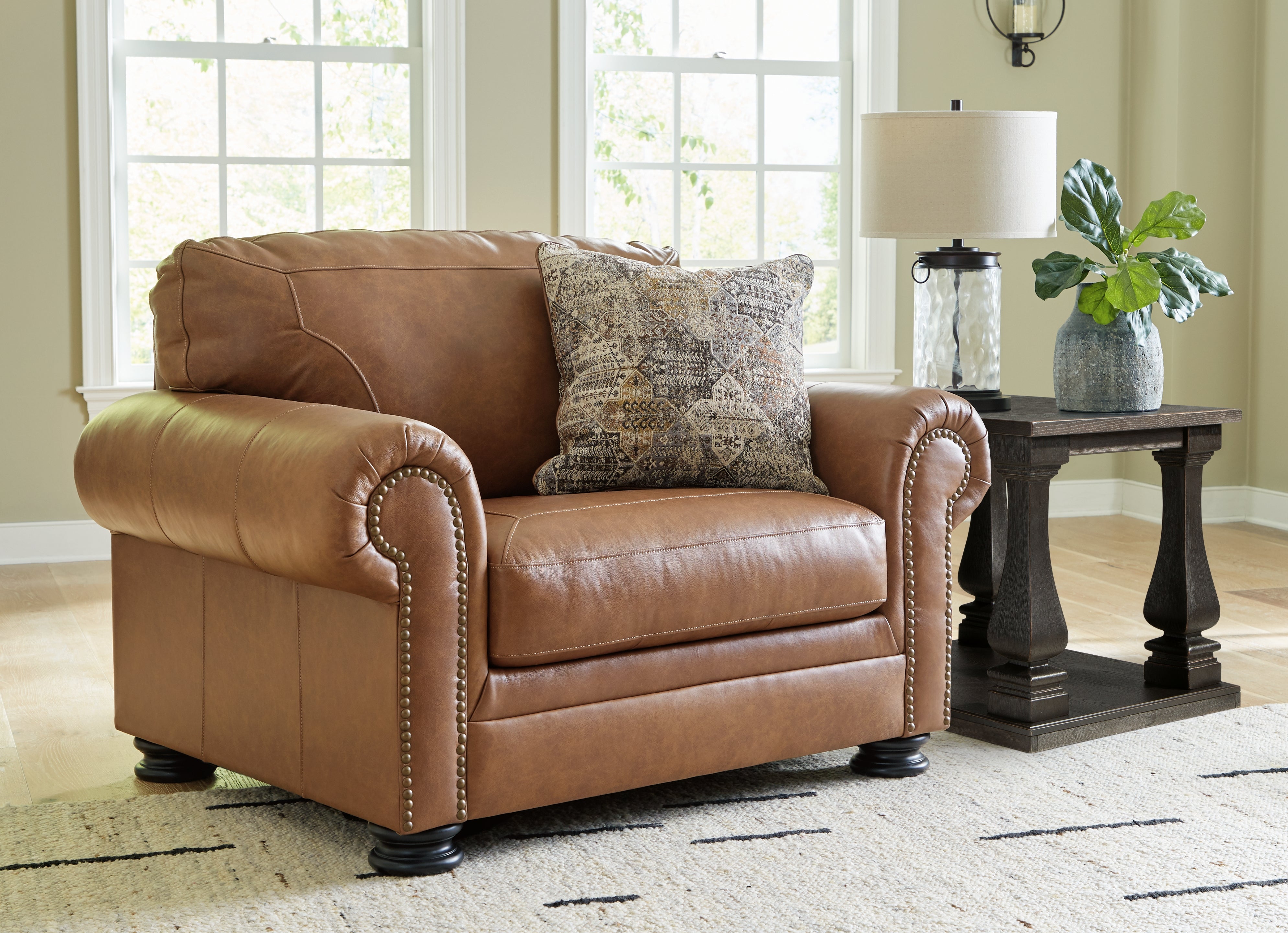 Sectionals for Less - Ashley Furniture - Carianna Living Room - Chair and a Half / Caramel - 5760423