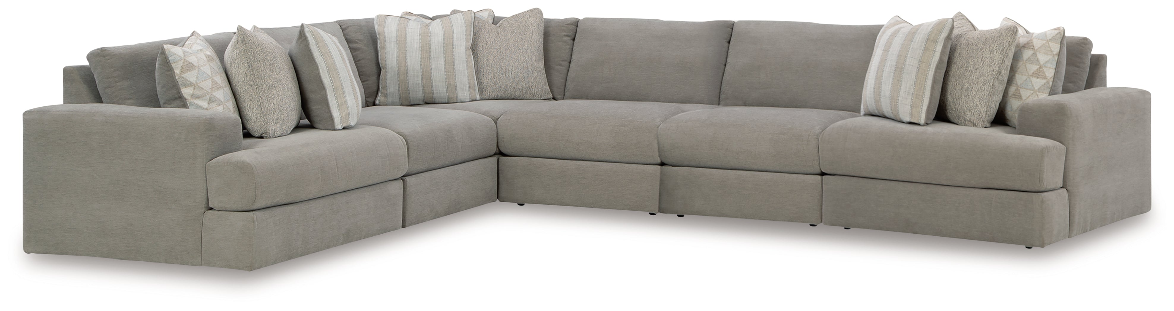 Sectionals for Less - Ashley Furniture - Avaliyah Sectional - RAF 6-Piece Sectional / Ash - 58103S7