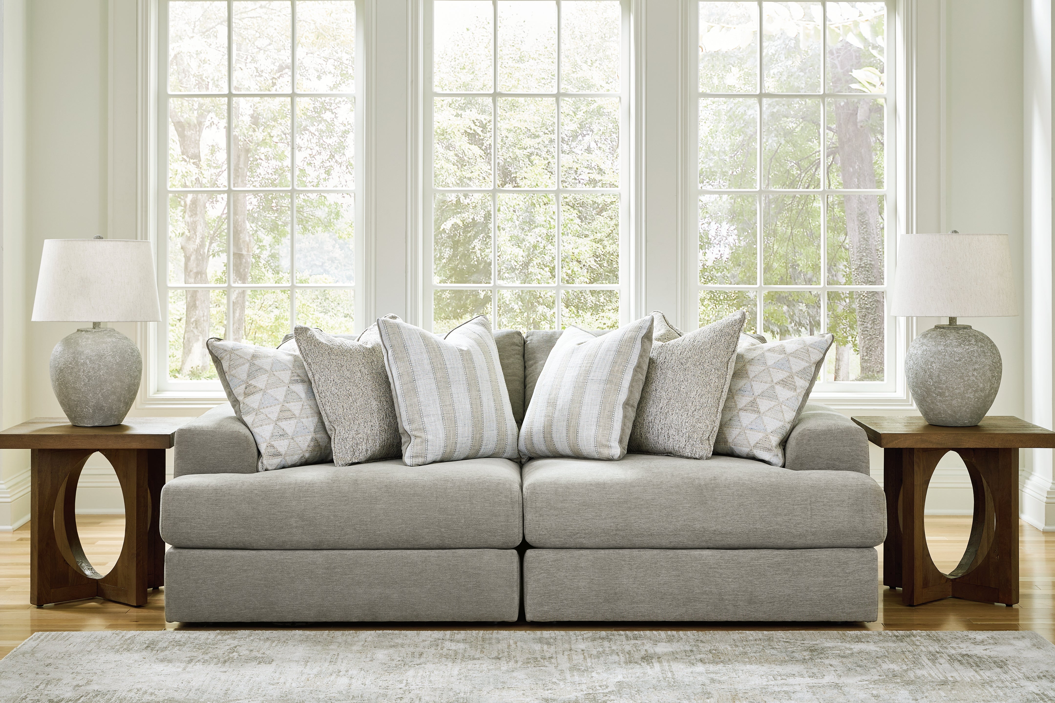 Sectionals for Less - Ashley Furniture - Avaliyah Sectional - RAF 2-Piece Sectional Loveseat / Ash - 58103S1