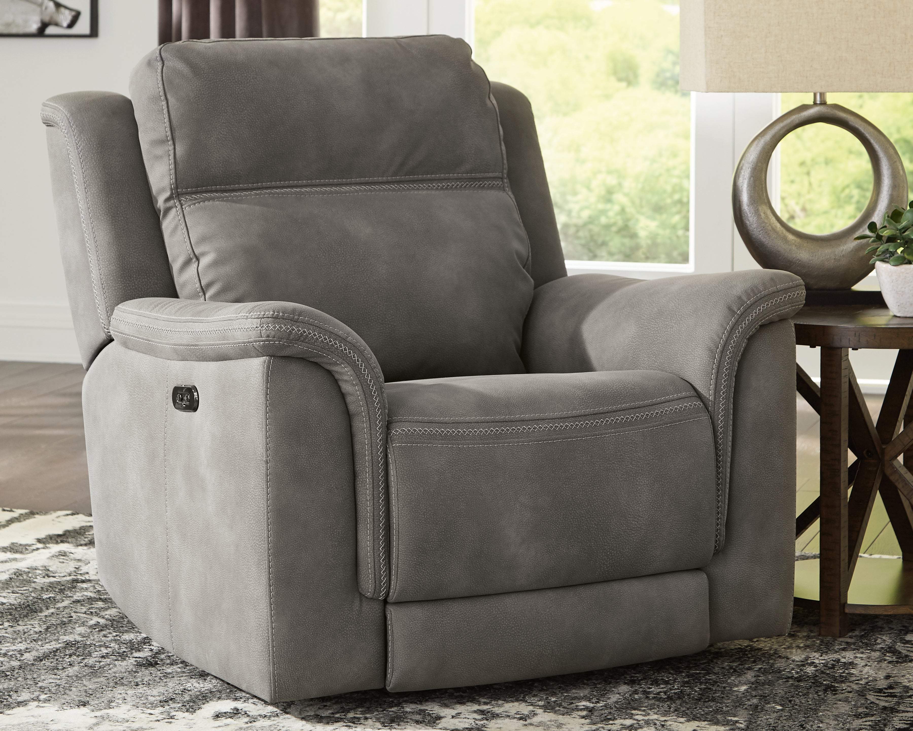 Sectionals for Less - Ashley Furniture - Next-Gen DuraPella Living Room - PWR Recliner/ADJ Headrest / Slate - 5930113