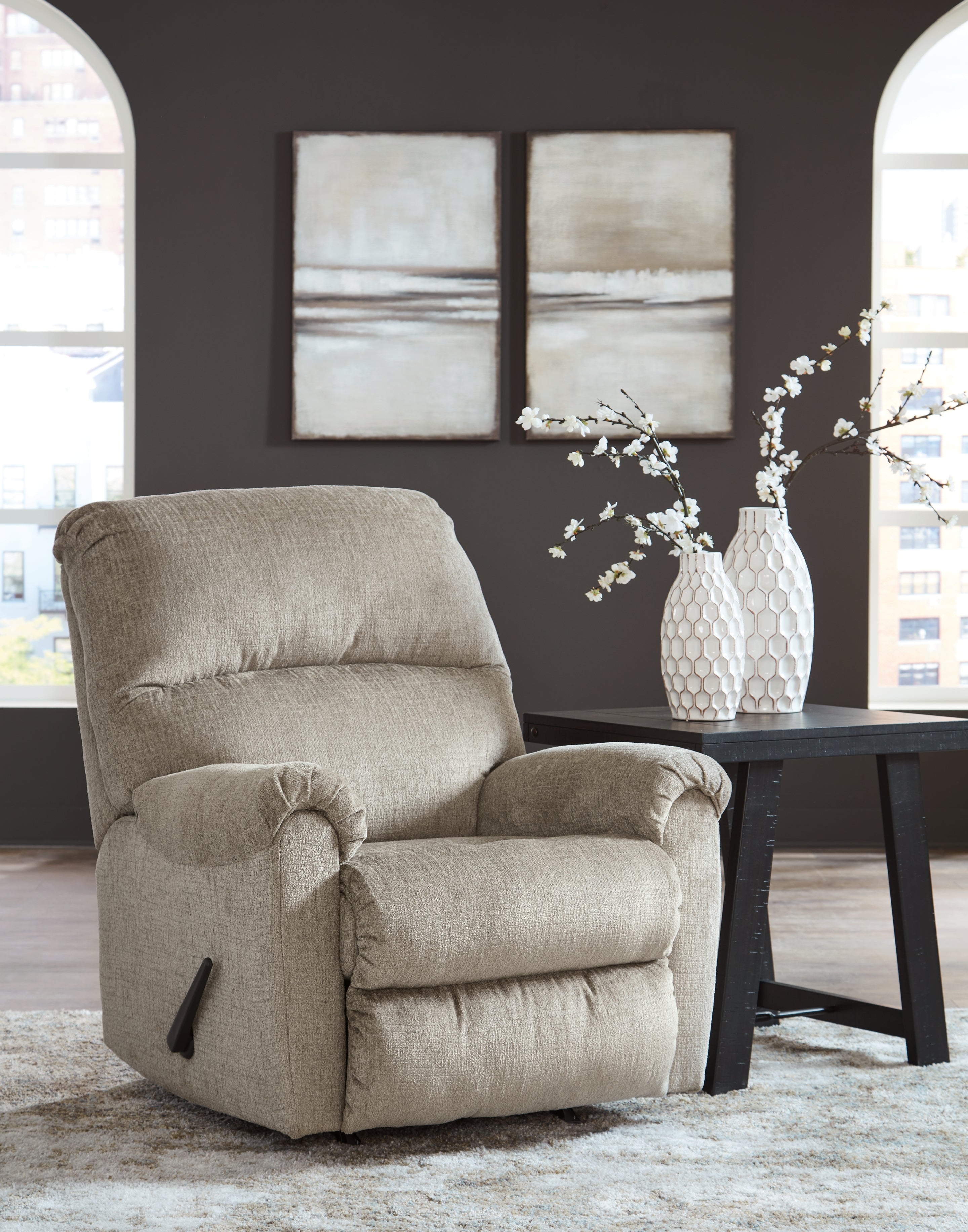 Sectionals for Less - Ashley Furniture - Stonemeade Living Room - Rocker Recliner / Taupe - 5950425