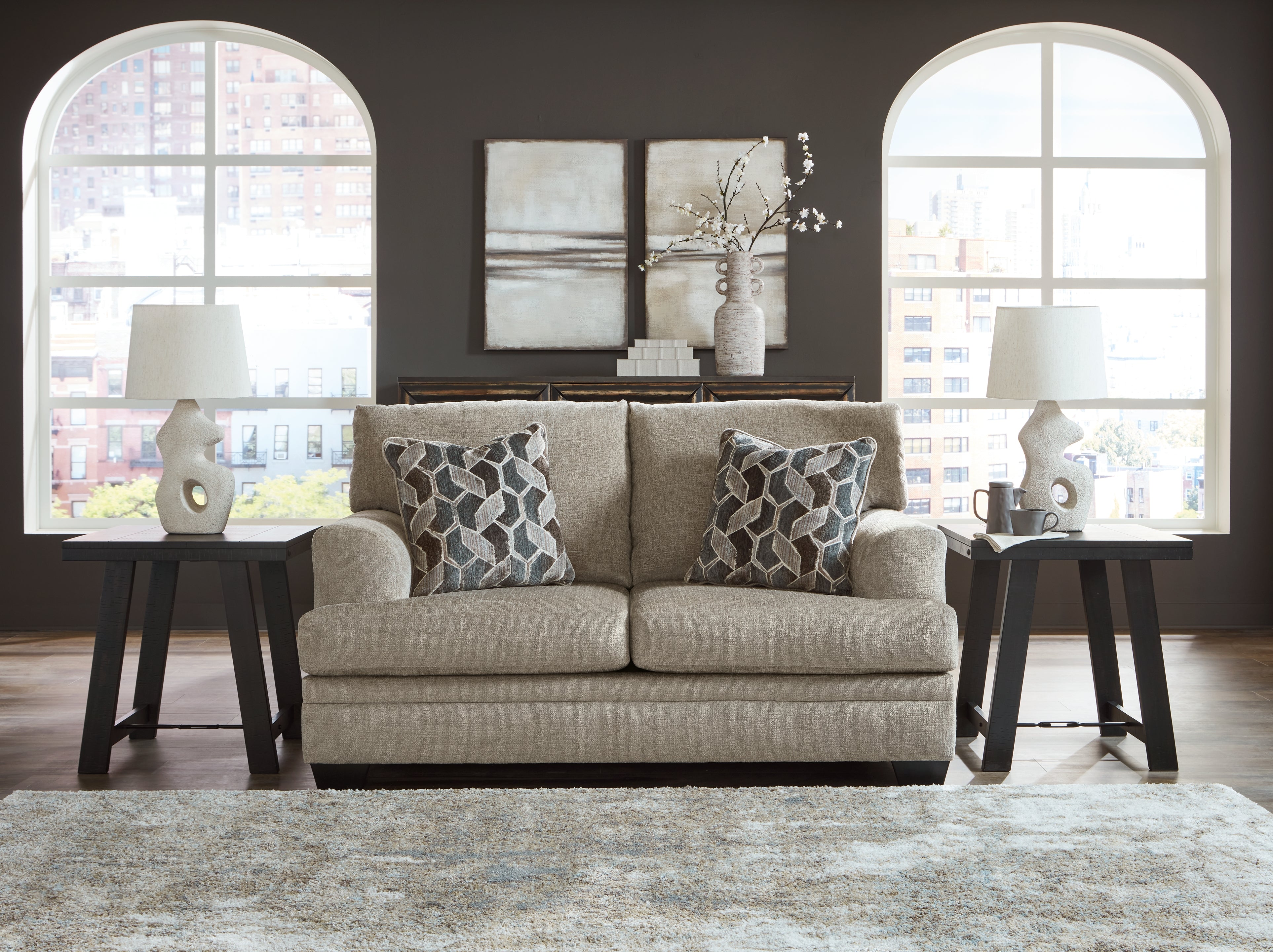 Sectionals for Less - Ashley Furniture - Stonemeade Living Room - Loveseat / Taupe - 5950435