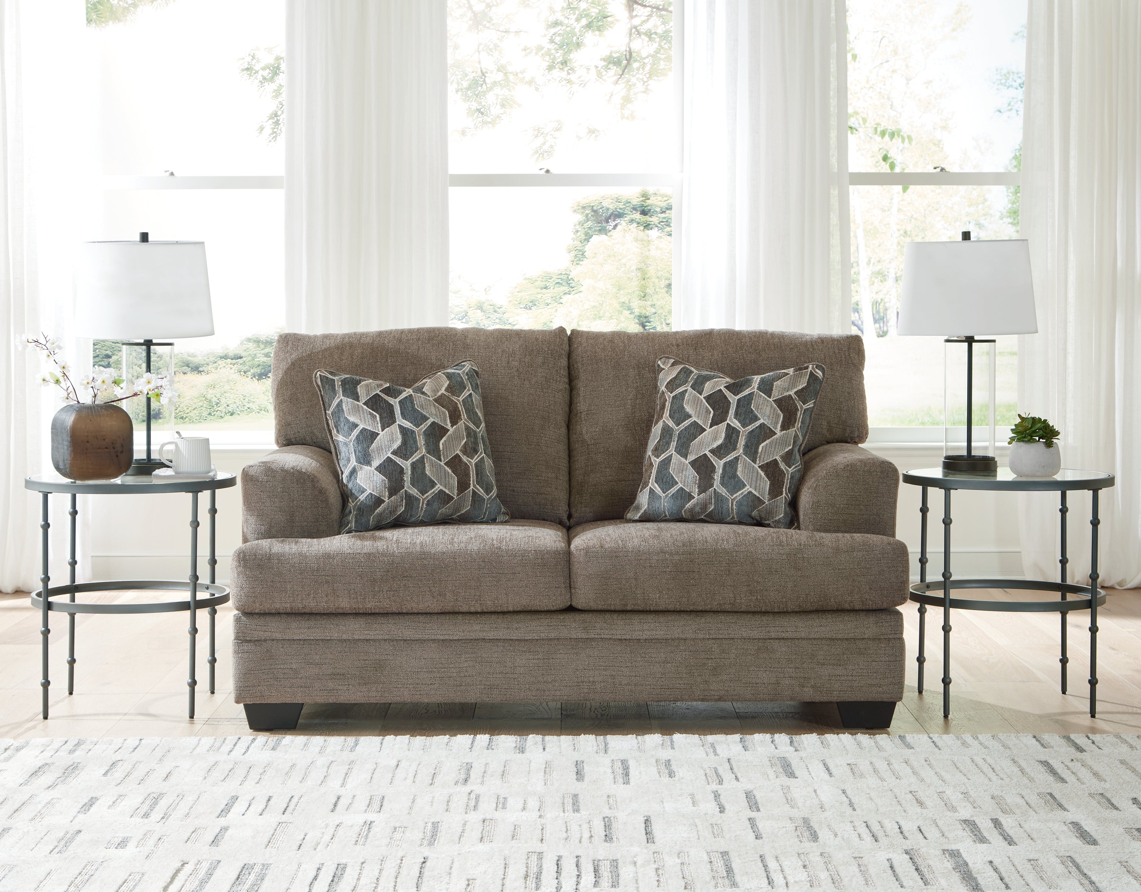 Sectionals for Less - Ashley Furniture - Stonemeade Living Room - Loveseat / Nutmeg - 5950535