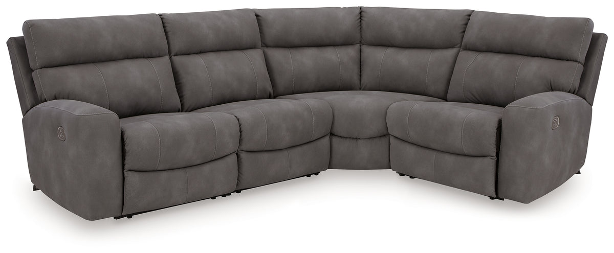 Sectionals for Less - Ashley Furniture - Next-Gen DuraPella Sectional - 3-Piece Power Reclining Sectional Loveseat with Console / Sand - 61004S3
