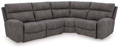 Sectionals for Less - Ashley Furniture - Next-Gen DuraPella Sectional - 3-Piece Power Reclining Sectional Loveseat with Console / Sand - 61004S3