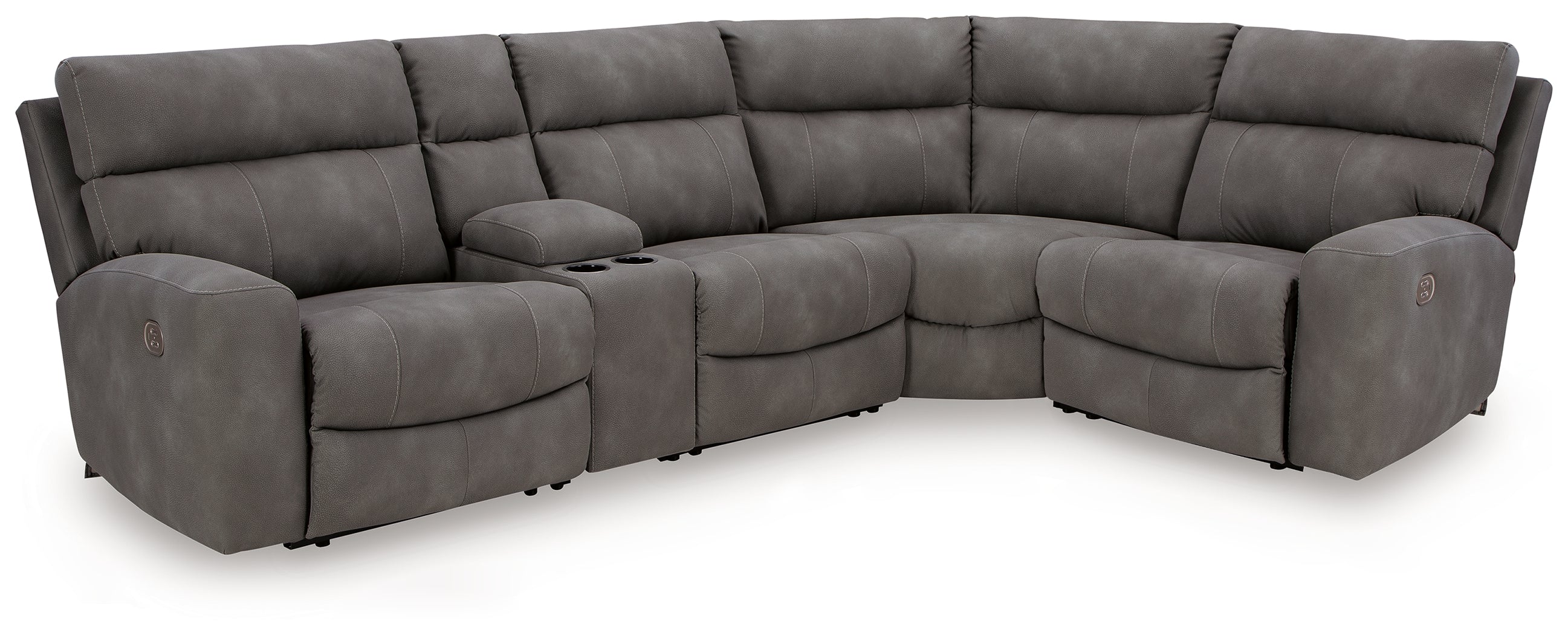 Sectionals for Less - Ashley Furniture - Next-Gen DuraPella Sectional - 5-Piece Power Reclining Sectional / Slate - 61003S5