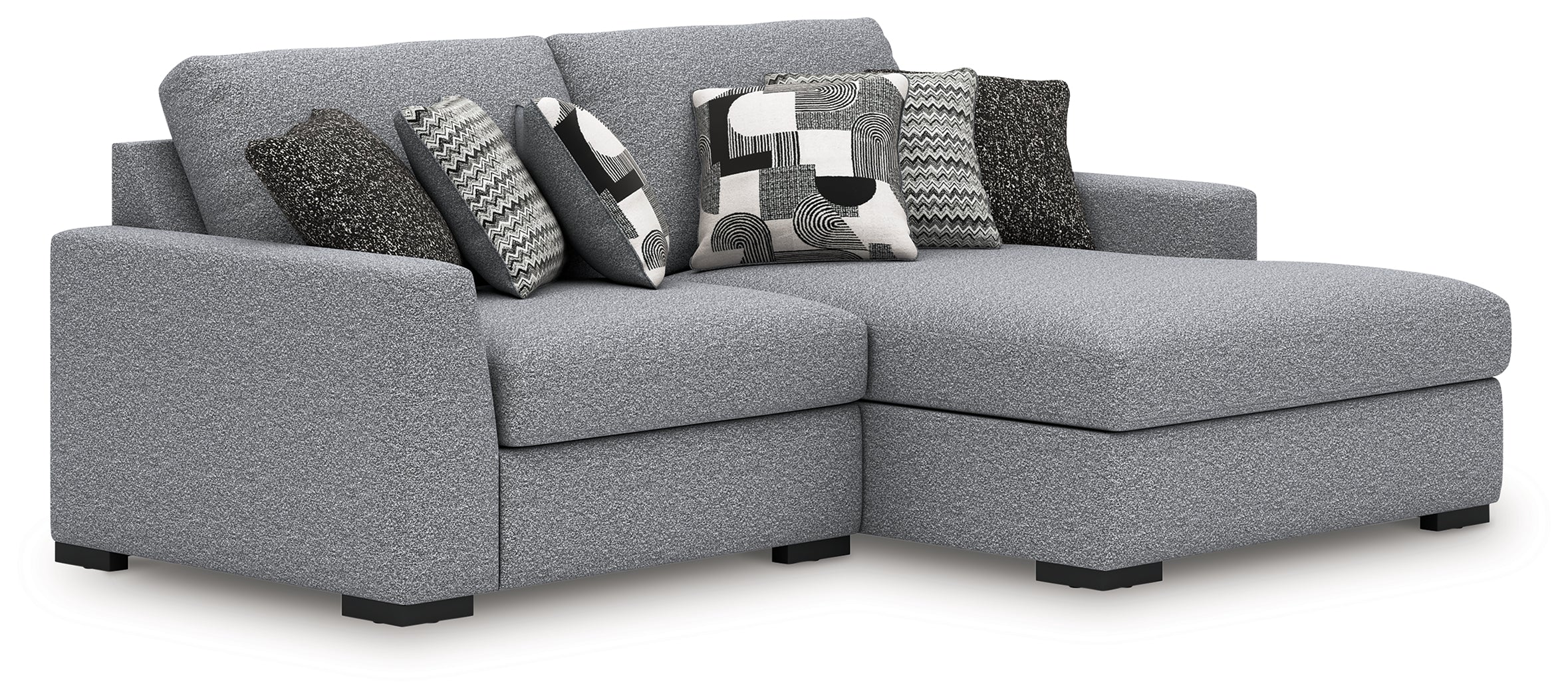 Sectionals for Less - Ashley Furniture - Bealton Sectional - RAF 2-Piece Sectional with Chaise / Salt and Pepper - 61305S11