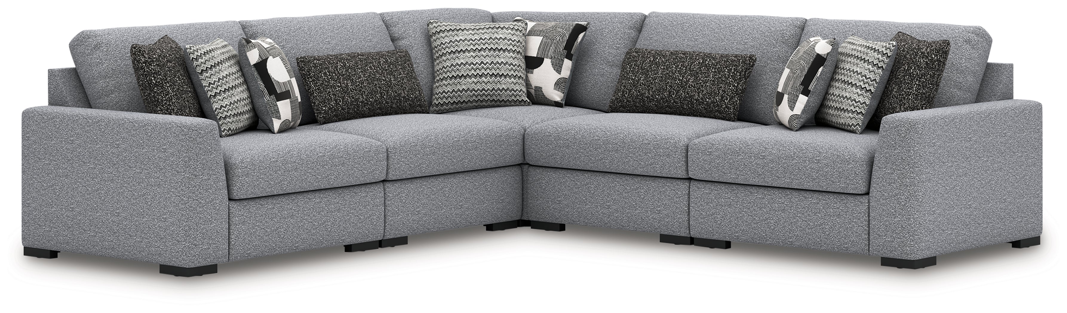 Sectionals for Less - Ashley Furniture - Bealton Sectional - RAF 5-Piece Sectional / Salt and Pepper - 61305S6