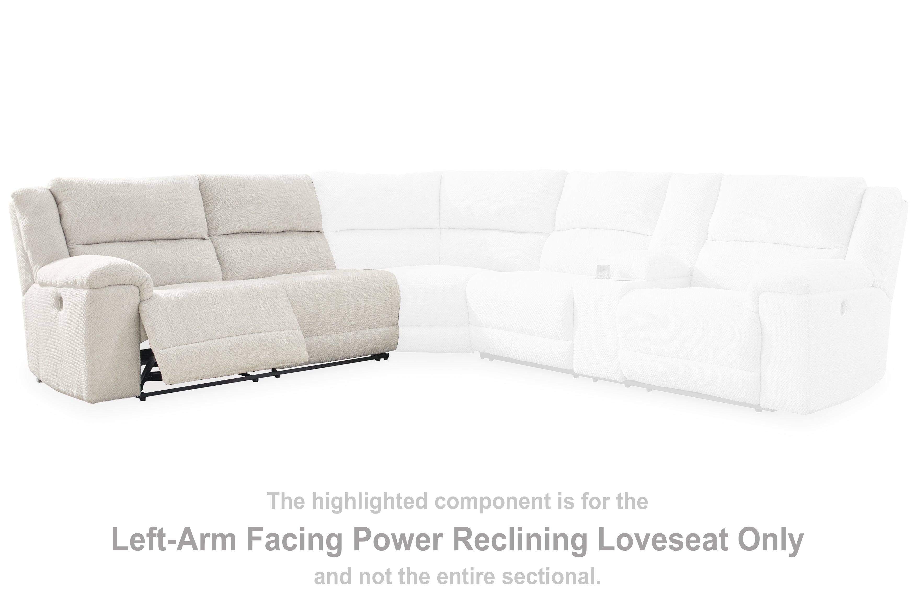 Sectionals for Less - Ashley Furniture - Keensburg Sectional - LAF Reclining Power Loveseat / Linen - 6180763