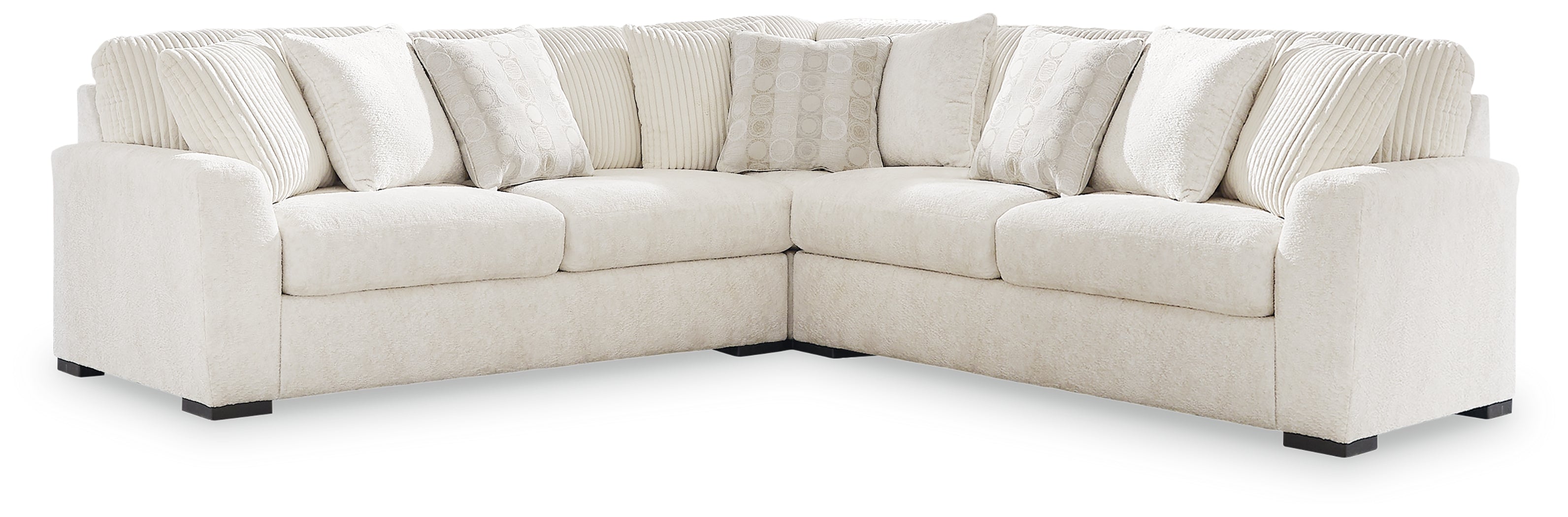 Sectionals for Less - Ashley Furniture - Chessington Sectional - LAF 3-Piece Sectional / Ivory - 61904S5