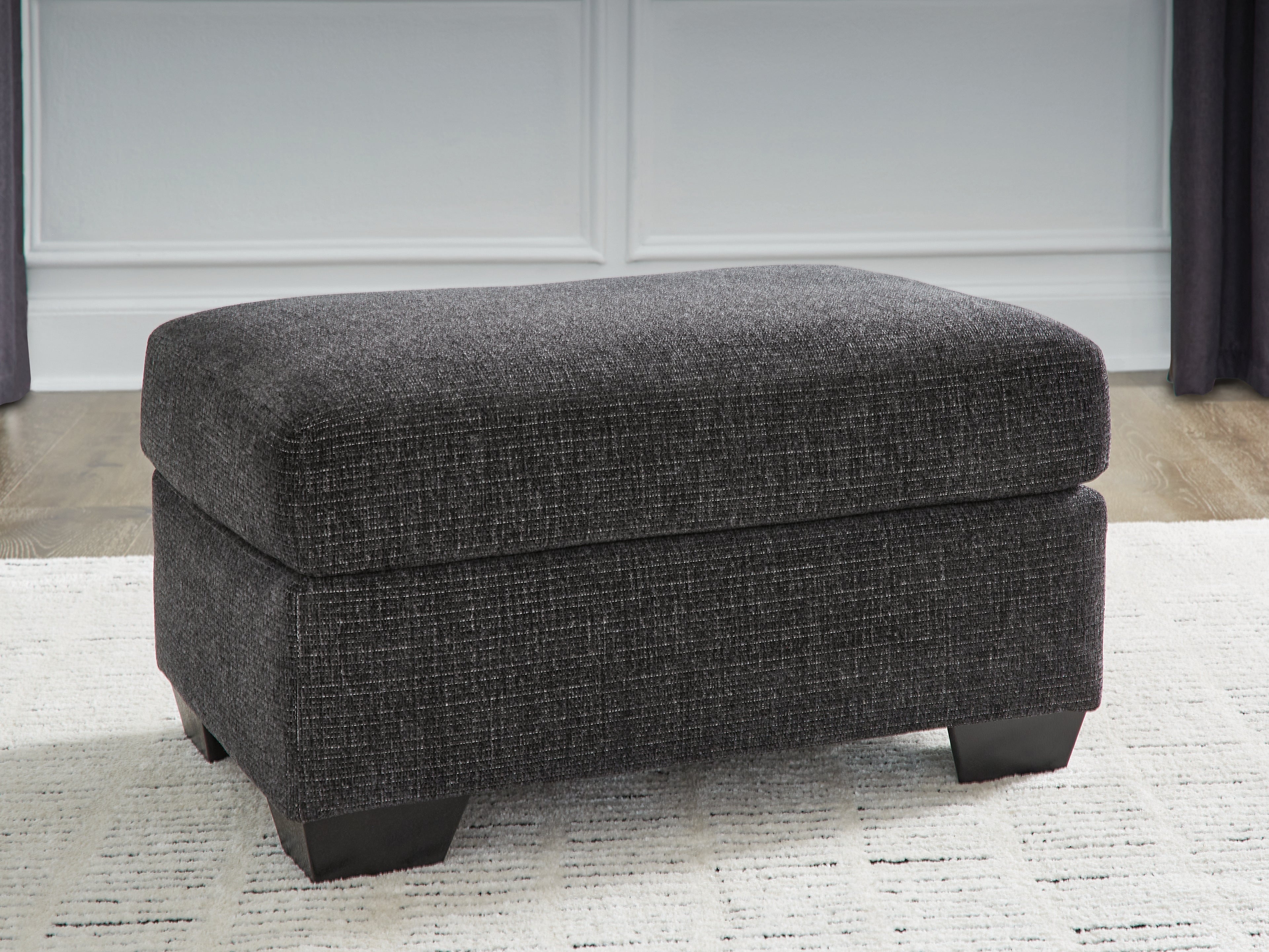 Sectionals for Less - Ashley Furniture - Loreo Living Room - Ottoman / Ebony - 6310114
