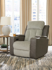 Sectionals for Less - Ashley Furniture - WhipLash Living Room - PWR REC Loveseat/CON/ADJ HDRST / Sisal - PC6320418