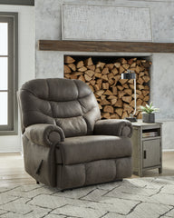 Sectionals for Less - Ashley Furniture - Camera Time Living Room - Zero Wall Recliner / Gunmetal - 6570729