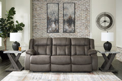 Sectionals for Less - Ashley Furniture - First Base Living Room - Reclining Sofa / Gunmetal - 6880488