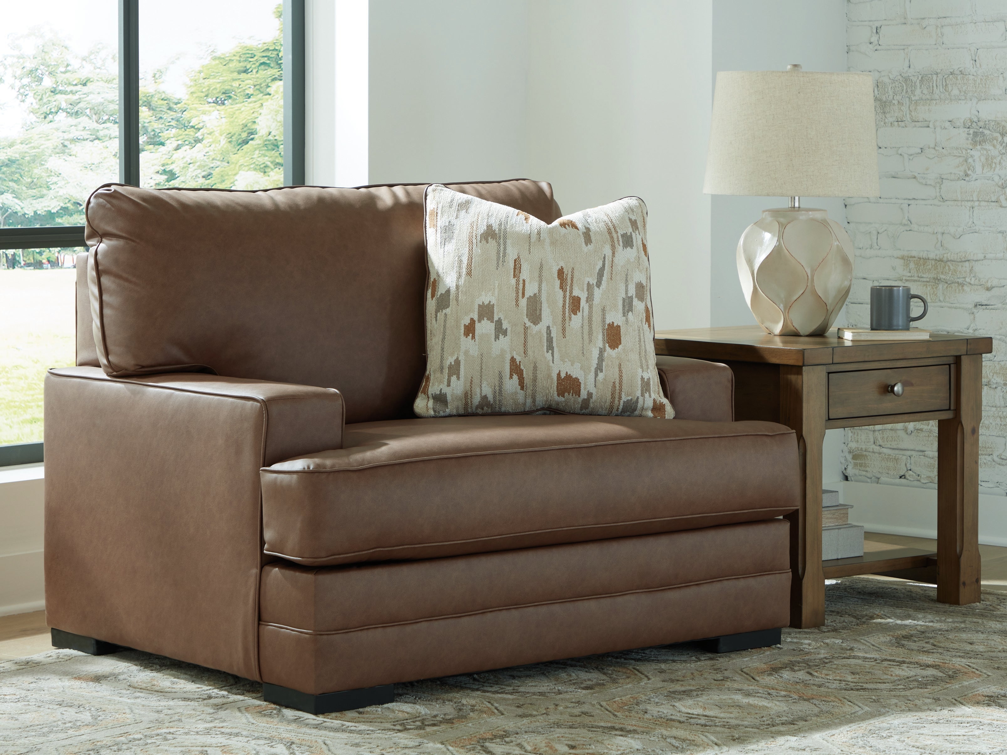 Sectionals for Less - Ashley Furniture - VillaCourt Living Room - Chair and a Half / Caramel - 7490923