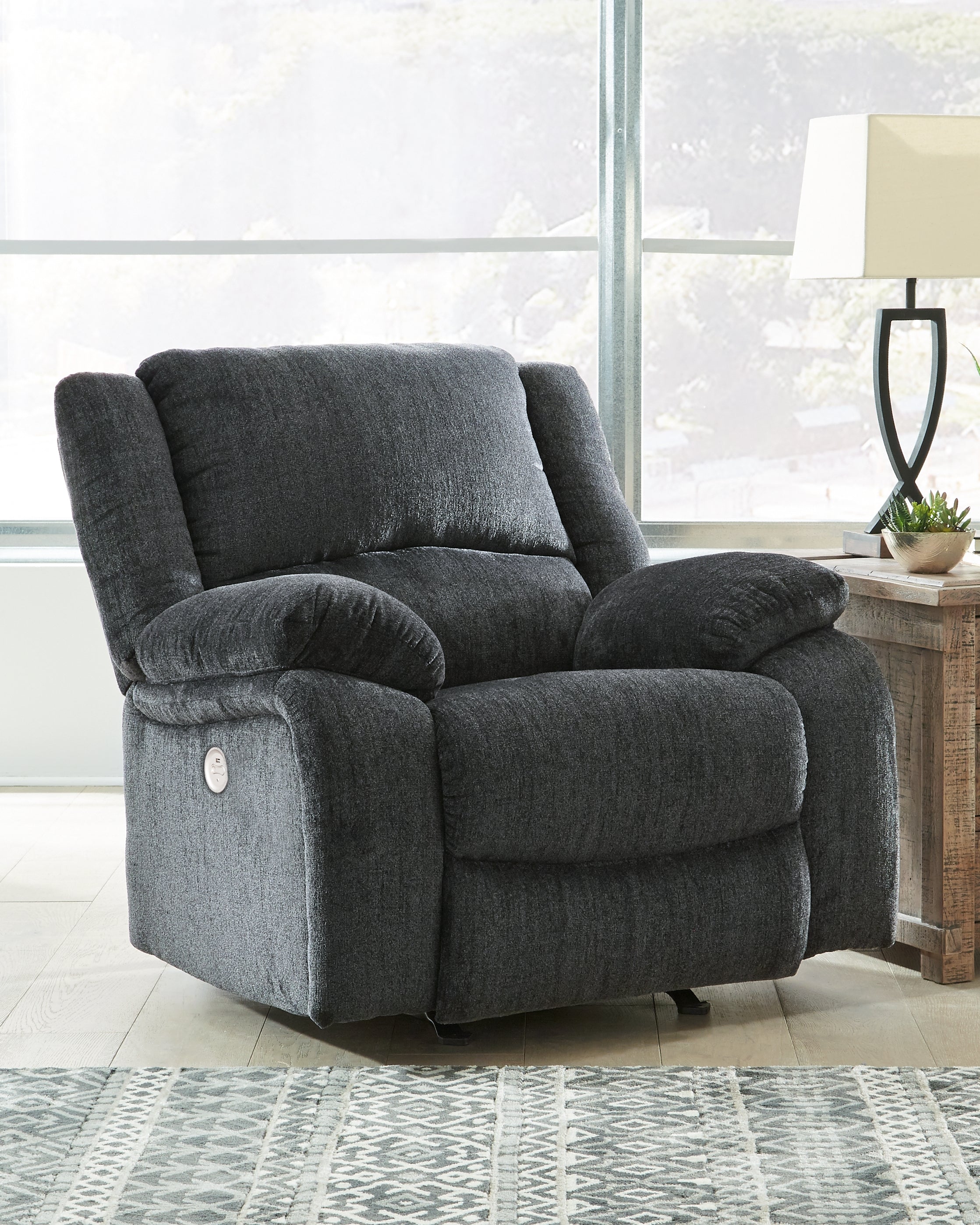 Sectionals for Less - Ashley Furniture - Draycoll Living Room - Power Rocker Recliner / Slate - 7650498