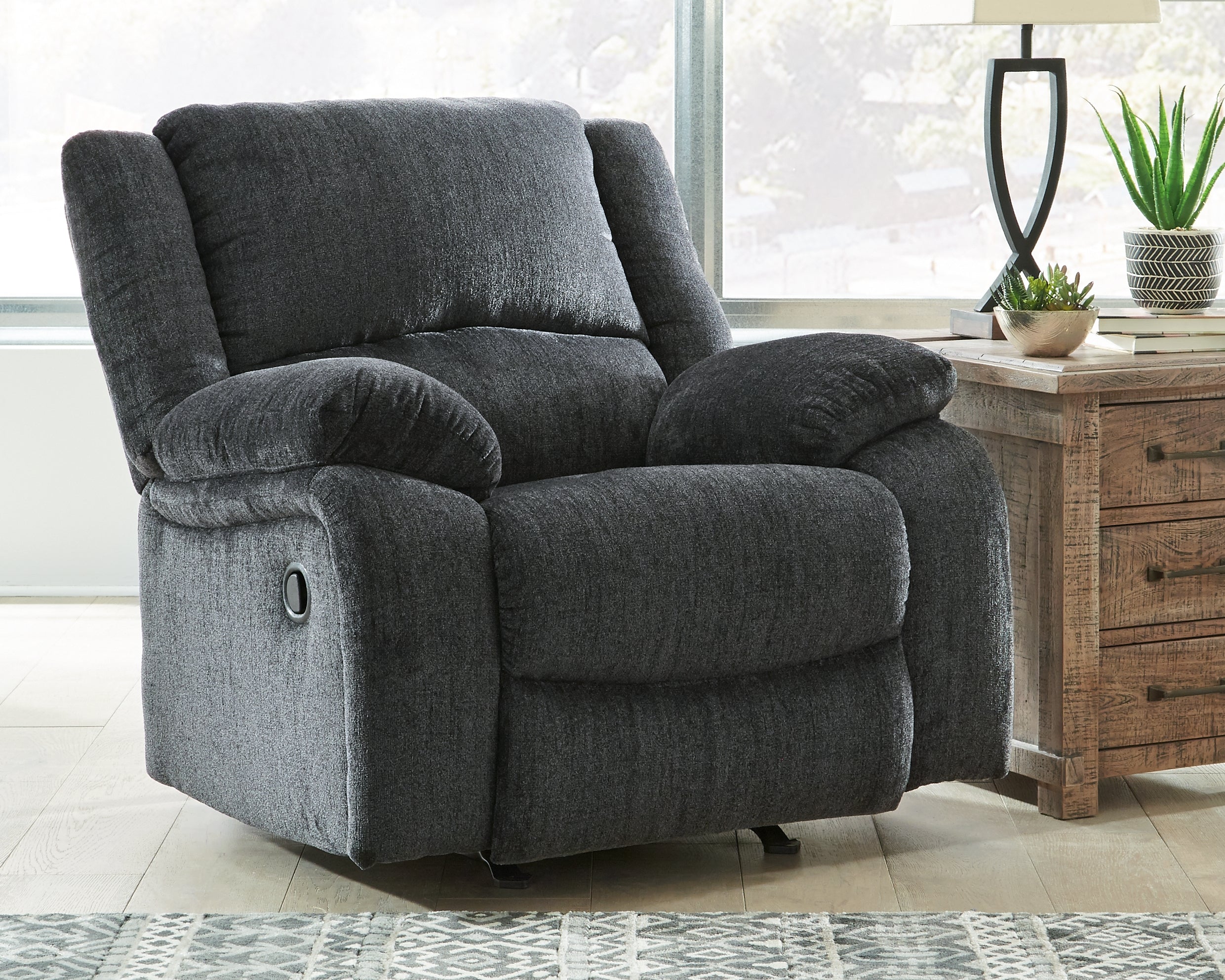 Sectionals for Less - Ashley Furniture - Draycoll Living Room - Power Rocker Recliner / Slate - 7650498