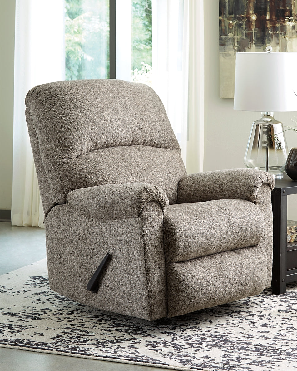 Sectionals for Less - Ashley Furniture - Ballinasloe Living Room - Rocker Recliner / Platinum - 8070225