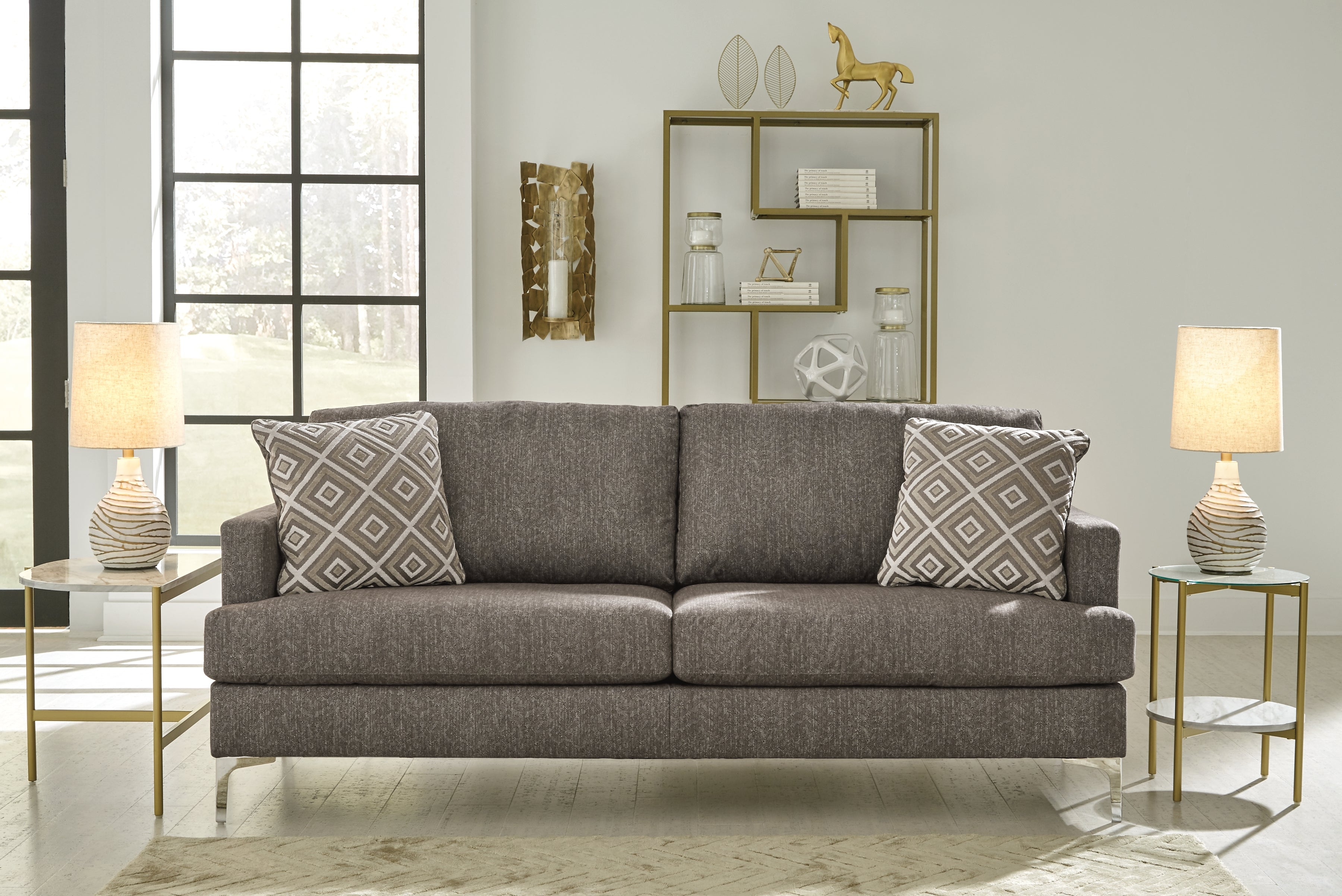 Sectionals for Less - Ashley Furniture - Arcola Living Room - RTA Sofa / Java - 82604S1