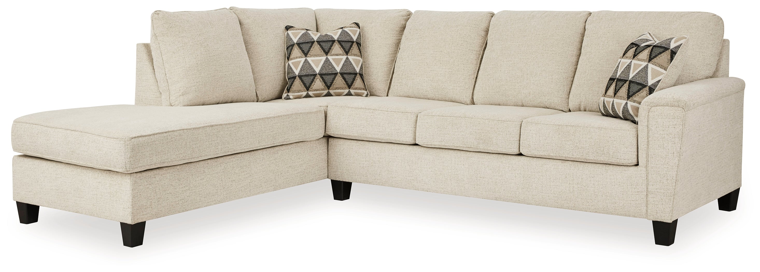 Sectionals for Less - Ashley Furniture - Abinger Sectional - RAF 2-Piece Sleeper Sectional with Chaise / Natural - 83904S3