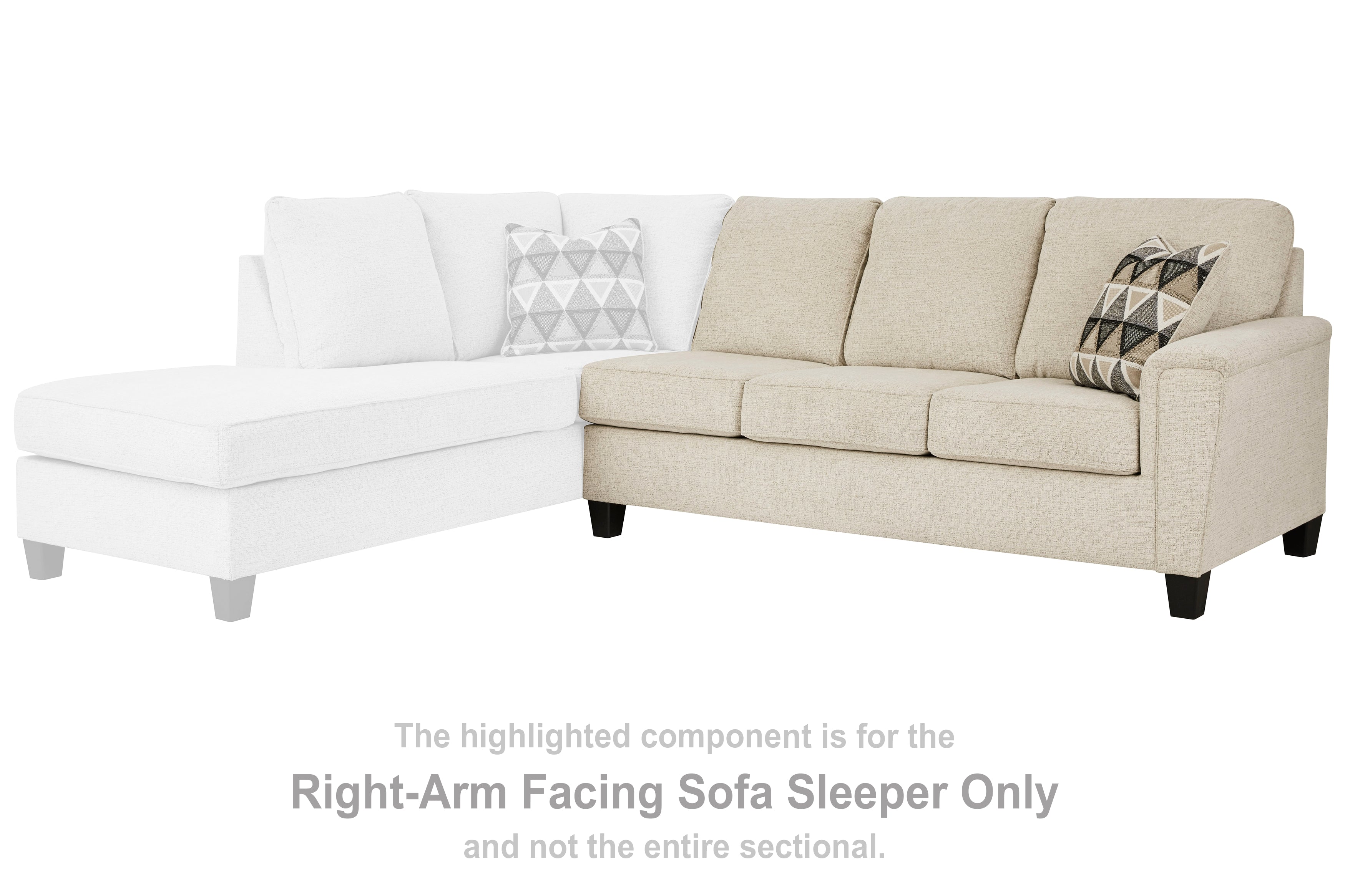 Sectionals for Less - Ashley Furniture - Abinger Sectional - RAF Sofa Sleeper / Natural - 8390470