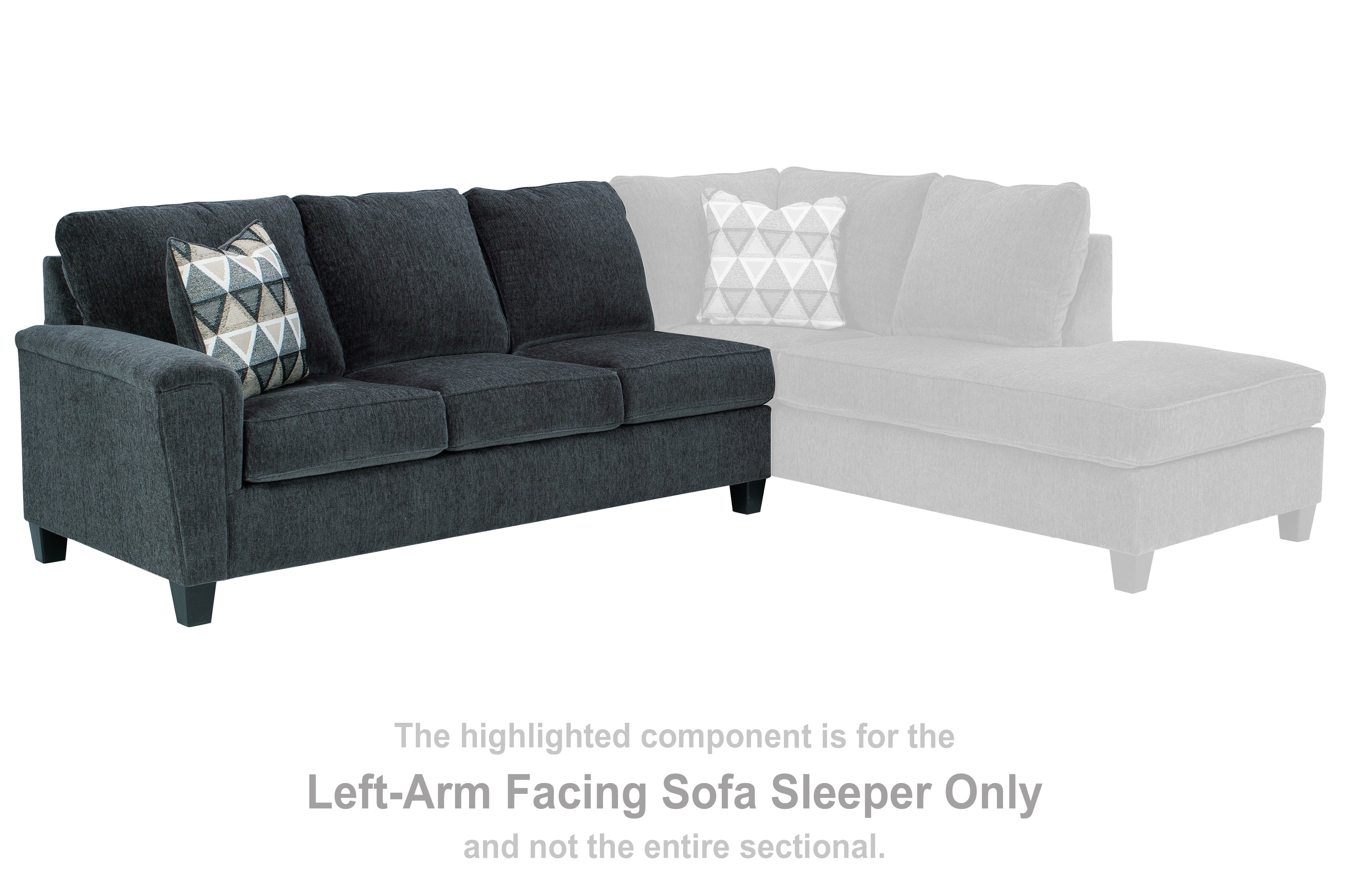 Sectionals for Less - Ashley Furniture - Abinger Sectional - LAF Sofa Sleeper / Smoke - 8390569